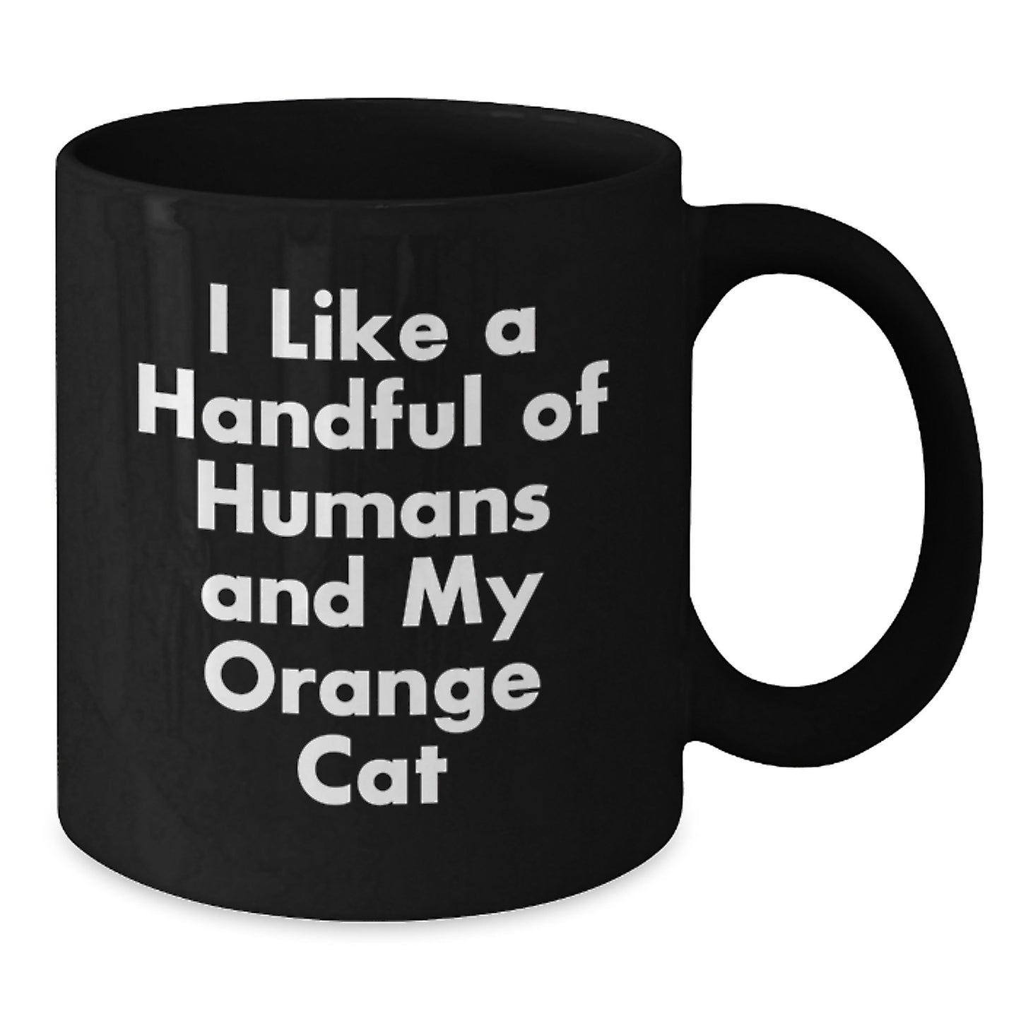 Funny Orange Cat Lover Gifts for Men, Women, or Friends - Orange Cat Enthusiast Black Coffee Mug, Perfect Christmas Unique Gifts from Family - Additional