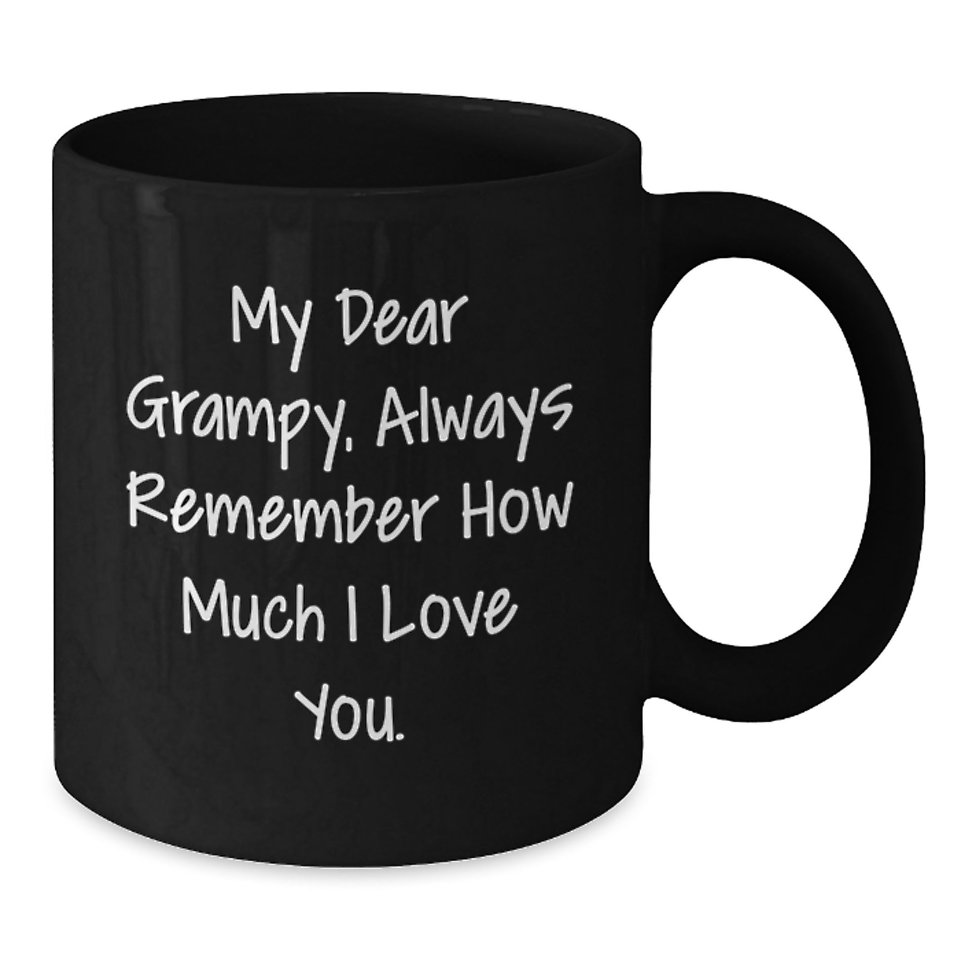 Funny Grampy Coffee Mugs Gifts for Men from Family - Unique Black Coffee Mug with My Dear Grampy Quote - Christmas Unique Gift Ideas - Additional