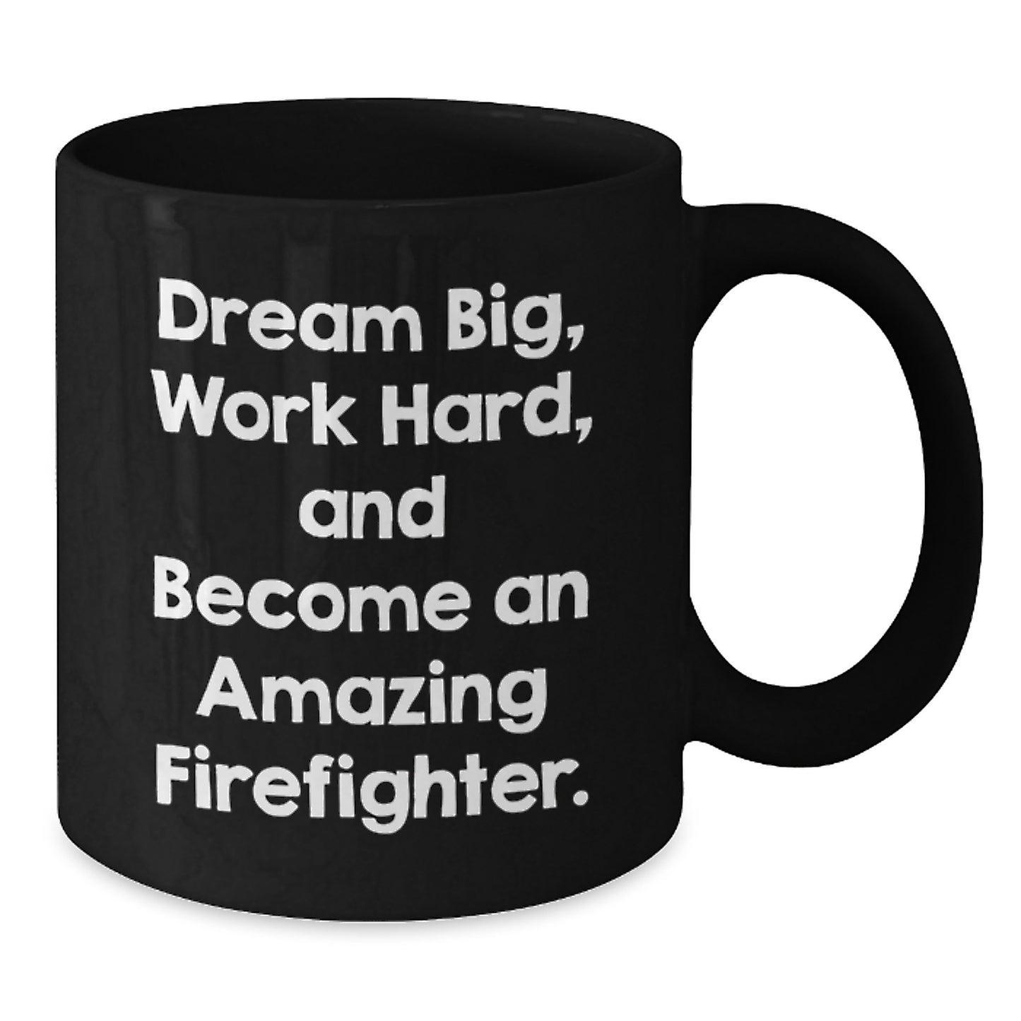Funny Inspirational Gifts from Friends, Family for Men, Women Firefighter Black Coffee Mugs Christmas Unique - Additional