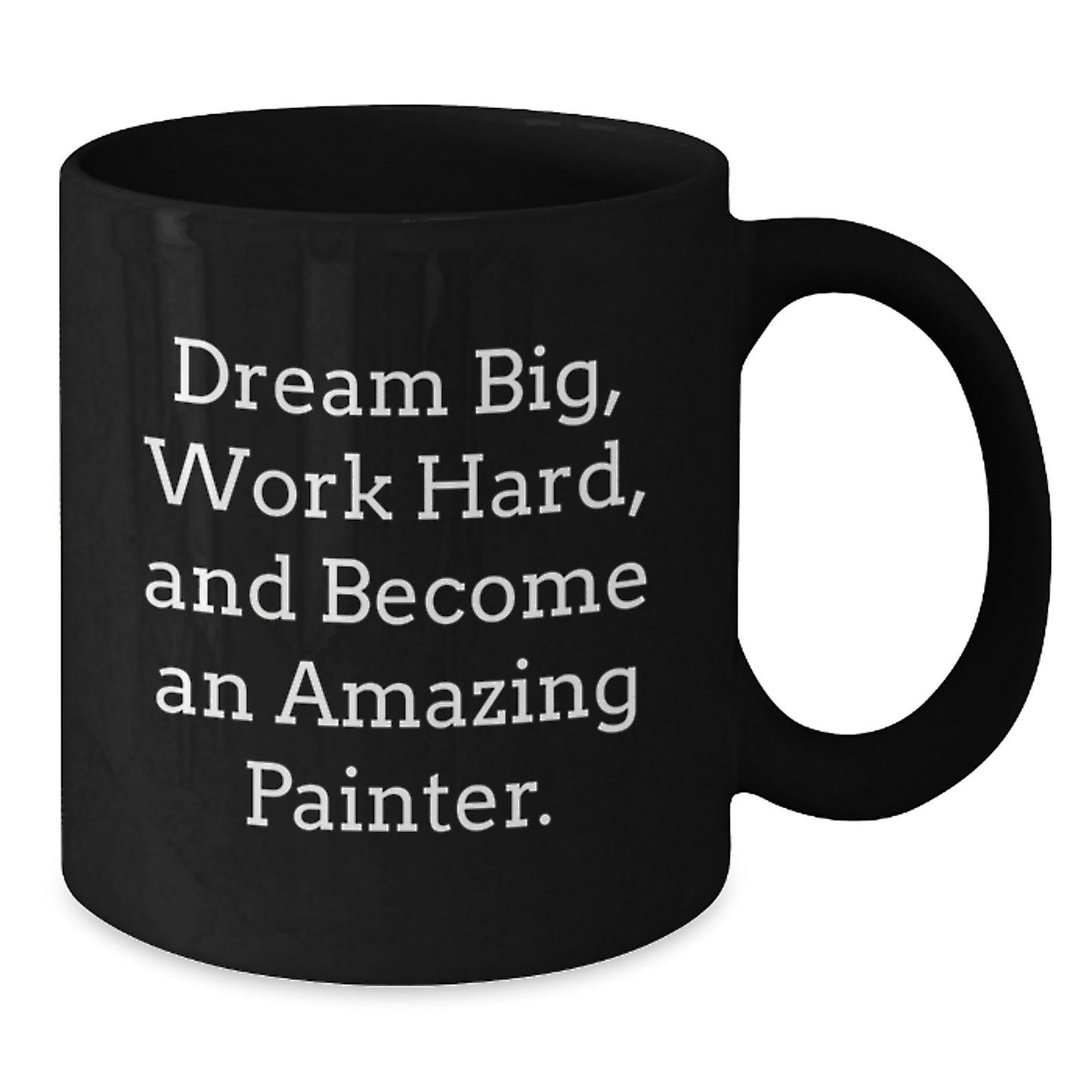 Funny Painter Gifts from Friends, Cute Inspirational Black Coffee Mug for Painter Men Women - Additional
