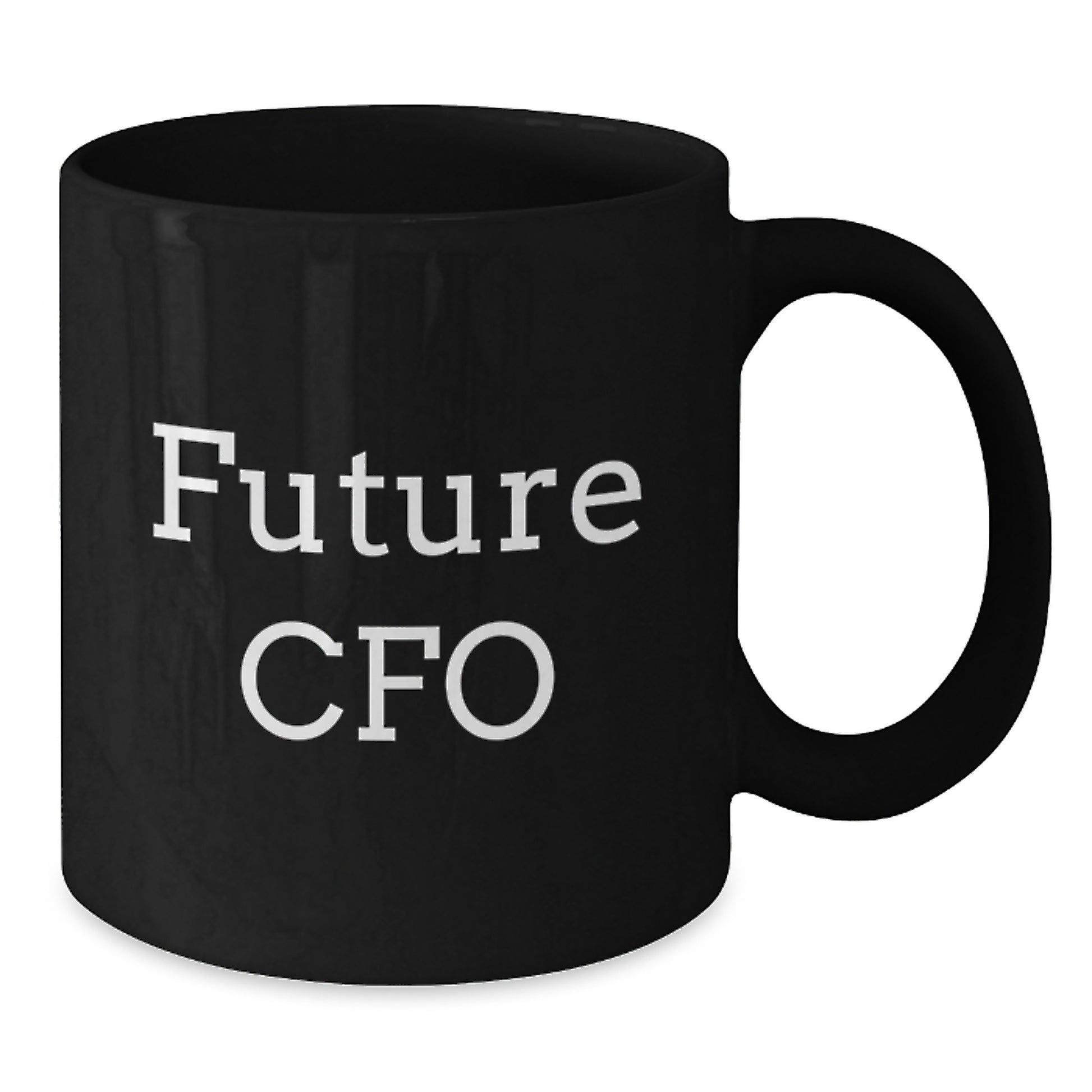 Funny Future CFO Birthday Unique Gifts from Friends for Men Black Coffee Mug, 'Believe You Can Achieve' Quote - Additional