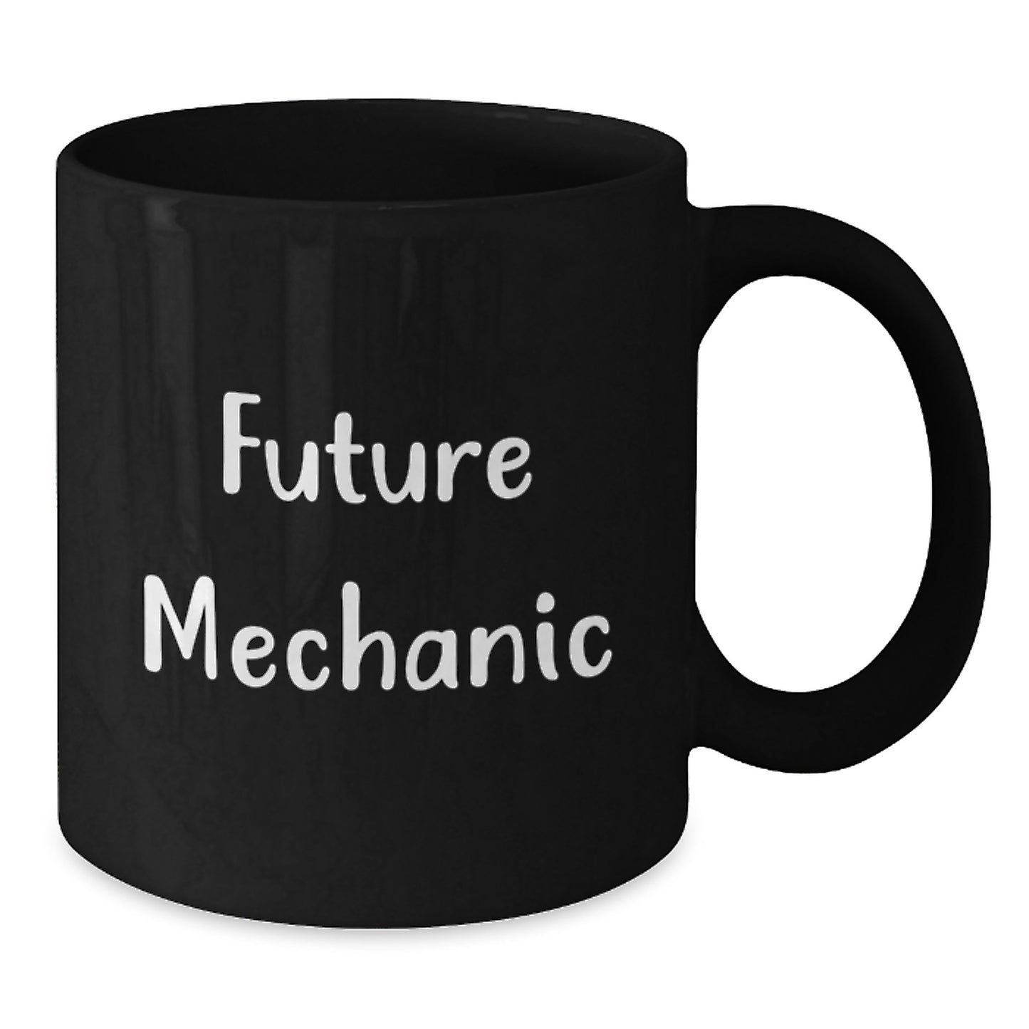 Future Mechanic Funny Mugs for Men, Unique Gifts from Friends for Christmas, Black Coffee Mug with Inspirational Quote - Additional