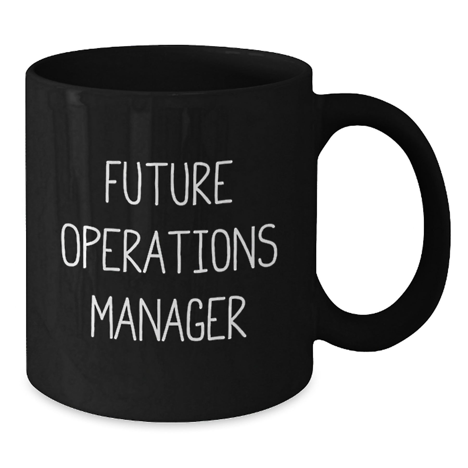 Funny Future Operations Manager Birthday Unique Gift from Friends to Operations Manager Black Coffee Mug - Additional