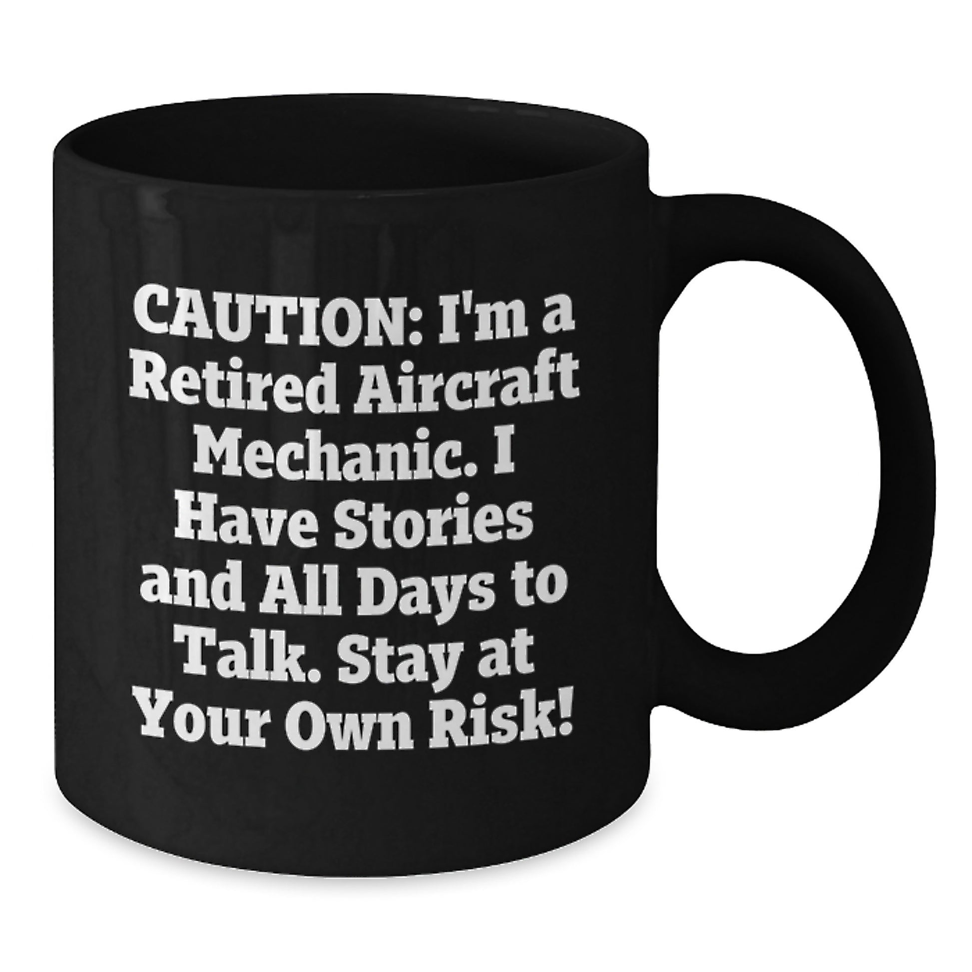 Gifts from Friends for Aircraft Mechanic Black Coffee Mug - Funny Quote, Christmas Unique Gift Ideas, Men Women Coworkers Family - Additional