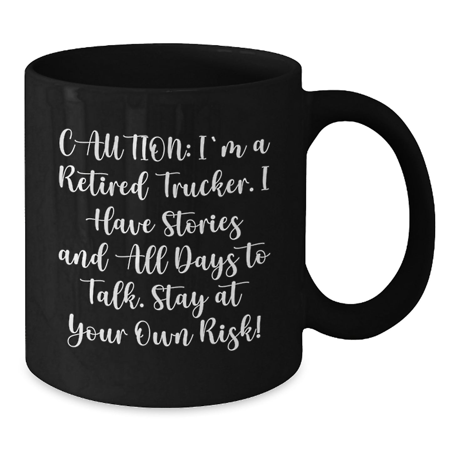 Funny Trucker Gifts for Him, Black Coffee Mug, Gifts from Family, Friends, Coworkers, Trucker Humor, Christmas Unique Presents - Additional