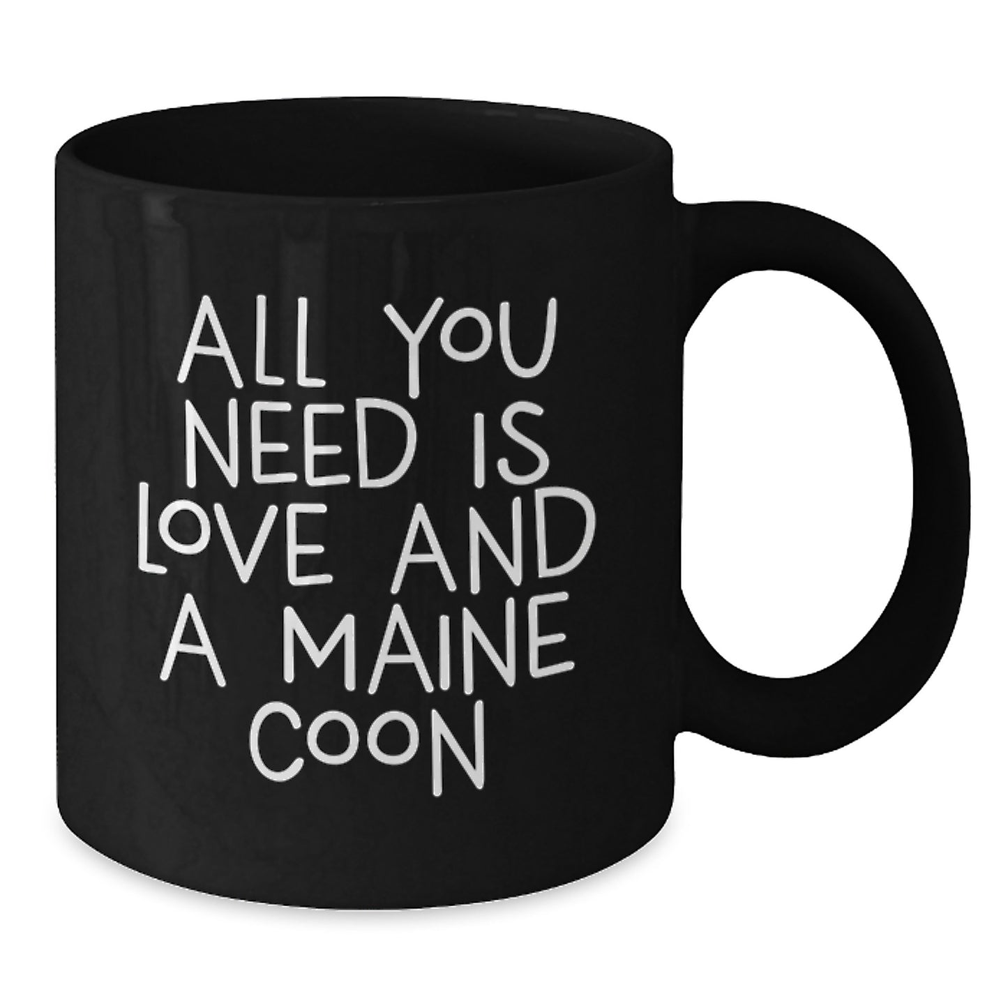 Funny Maine Coon Cat Gifts for Cat Lovers, Black Coffee Mugs with Inspirational Quote, Gifts from Friends to Family, Unique Christmas Unique Gifts - Additional