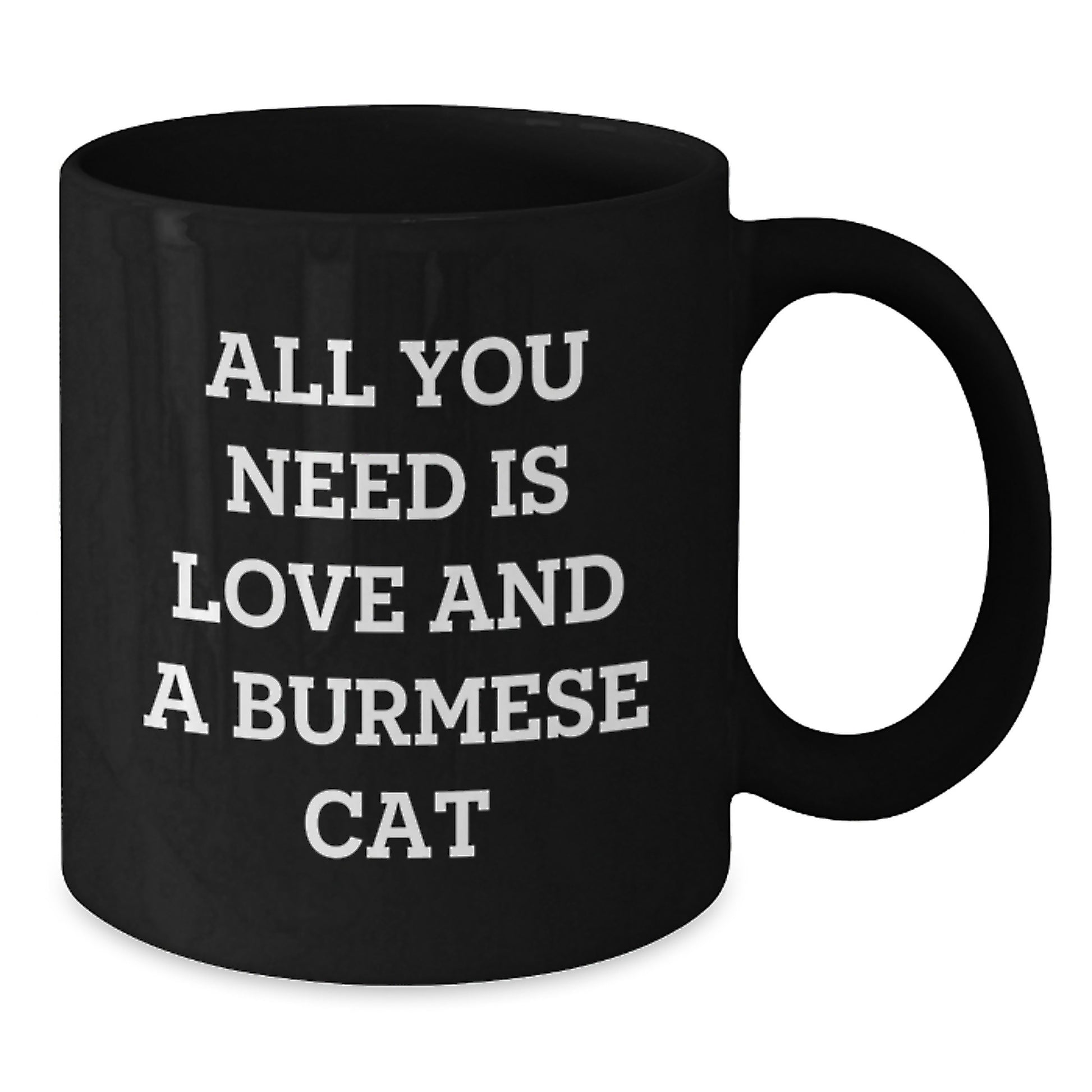 Burmese Cat Lover Funny Coffee Mug Gifts from Friends for Burmese Cat Enthusiasts - Christmas Unique Burmese Cat Mugs with All You Need Is Love Quote - Additional