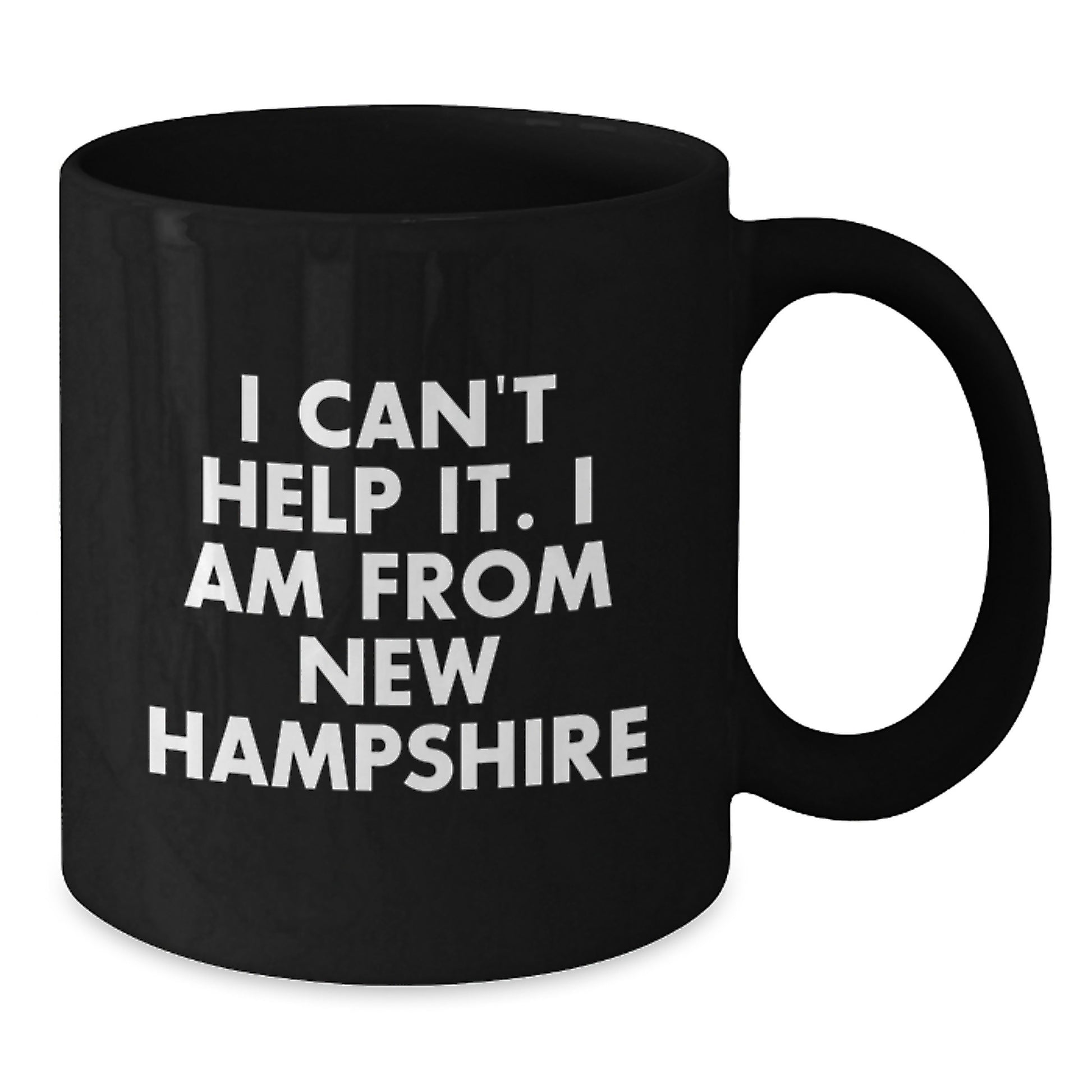 New Hampshire Christmas Unique Gifts for Men and Women - Funny Quote Black Coffee Mug - Gifts from New Hampshire to Family and Friends - Additional