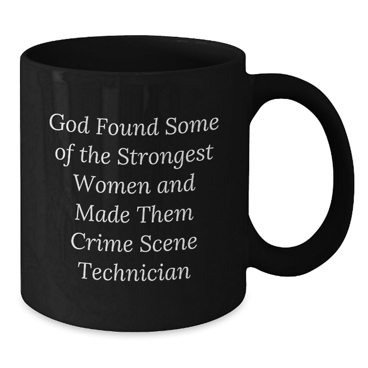Funny Crime Scene Technician Gifts from Family to Friends for Christmas - Black Coffee Mug - Additional