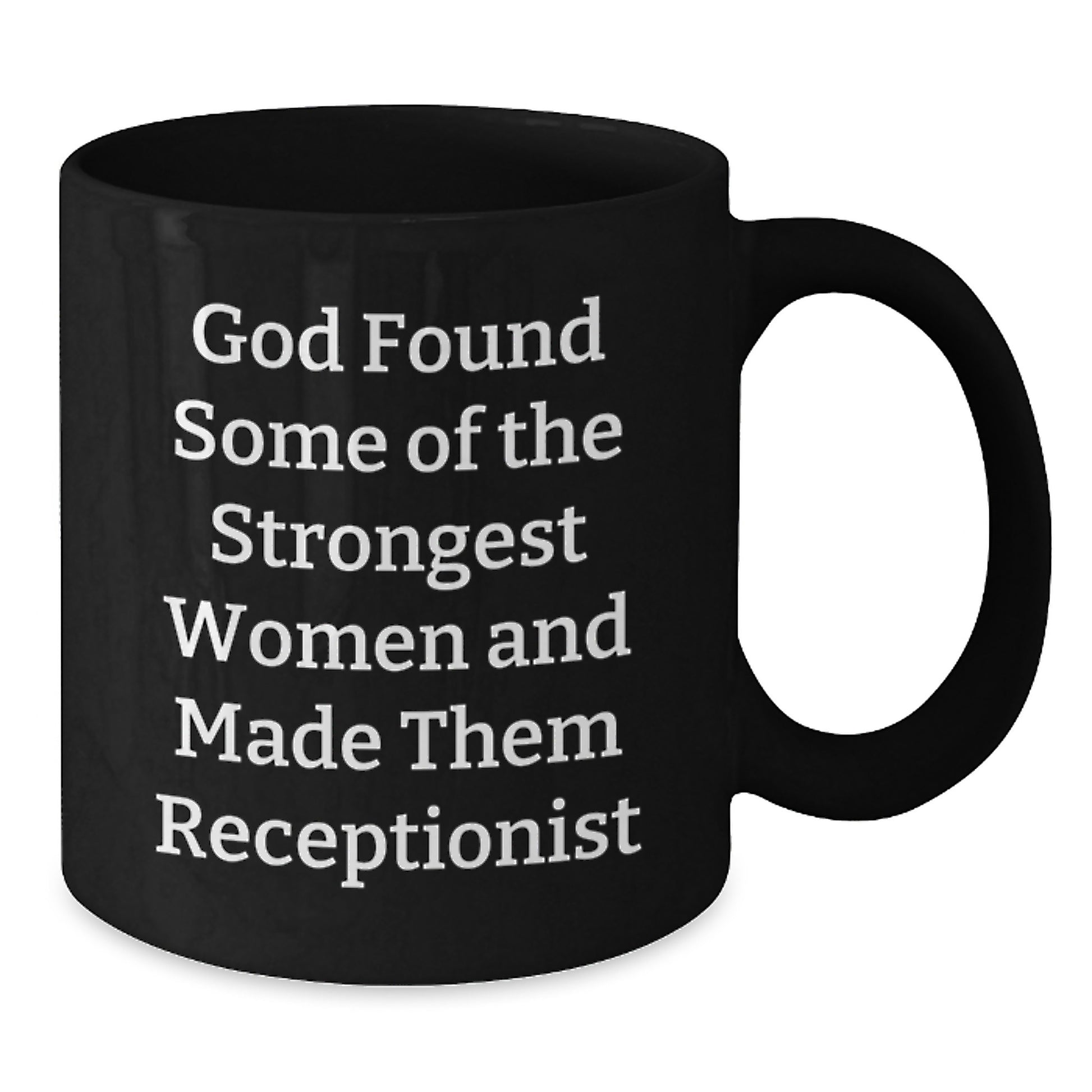 Funny Quote Receptionist Gifts from Men to Women Christmas Unique Black Coffee Mugs - Additional