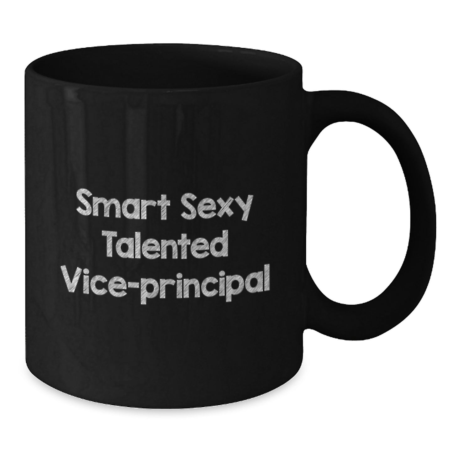 Funny Vice-principal Gifts, Black Coffee Mug, Smart Sexy Talented Quote for Birthday, Gifts from Men to Vice-principal, Vice-principal Office Mugs - Additional