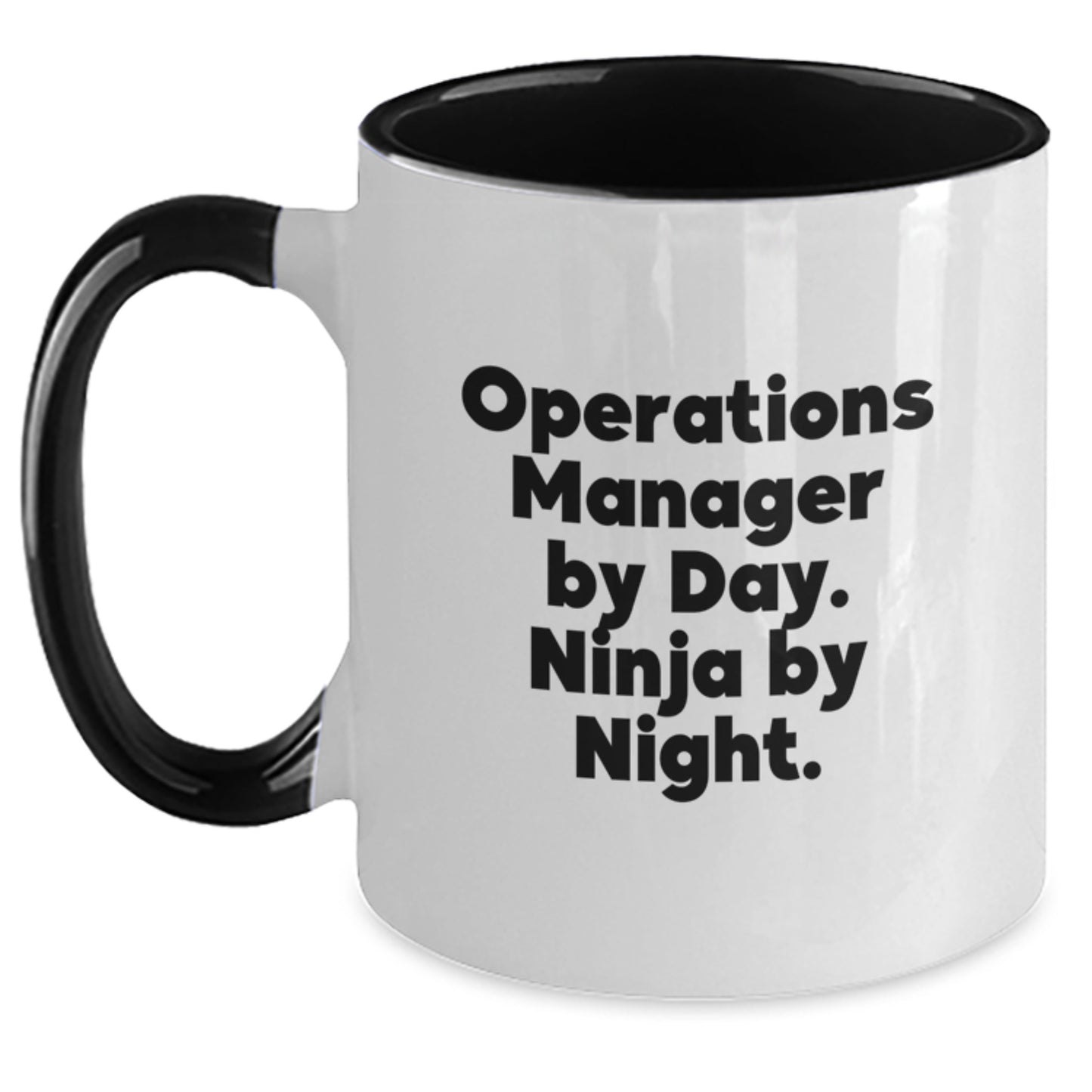 Operations Manager Humor Coffee Mug, Funny Gifts for Operations Manager, Birthday Unique Gifts from Friends, Coworkers, Family - 'Operations Manager By Day. Ninja By Night.' - Main