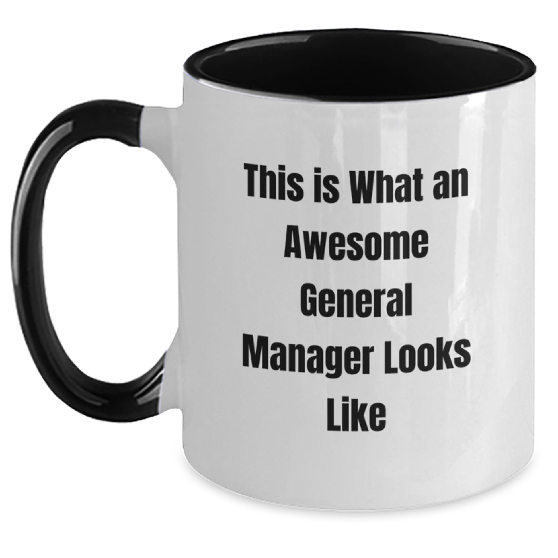 Funny General Manager Gifts from Friends for Awesome Boss, Two Tone Coffee Mug, This Is What An Awesome General Manager Looks Like, Graduation Unique Gifts - Main