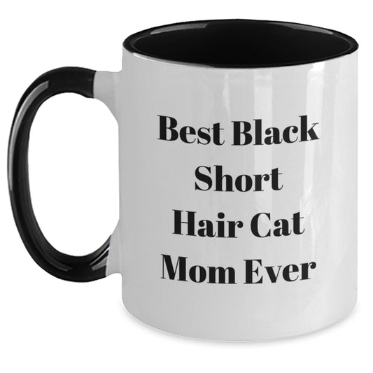 Funny Black Short Hair Cat Mom Gifts from Men to Friends for Birthday Unique Gifts - Main