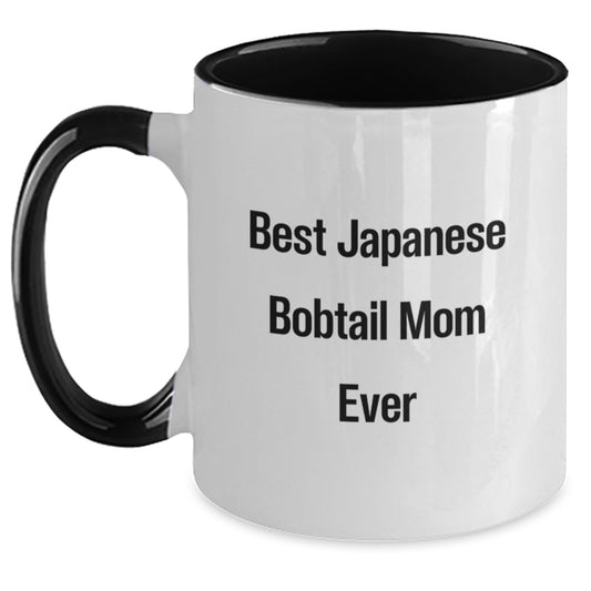 Funny Japanese Bobtail Cat Mom Gifts from Women to Friends Birthday Unique Two Tone Coffee Mugs for Japanese Bobtail Cat Lovers - Main
