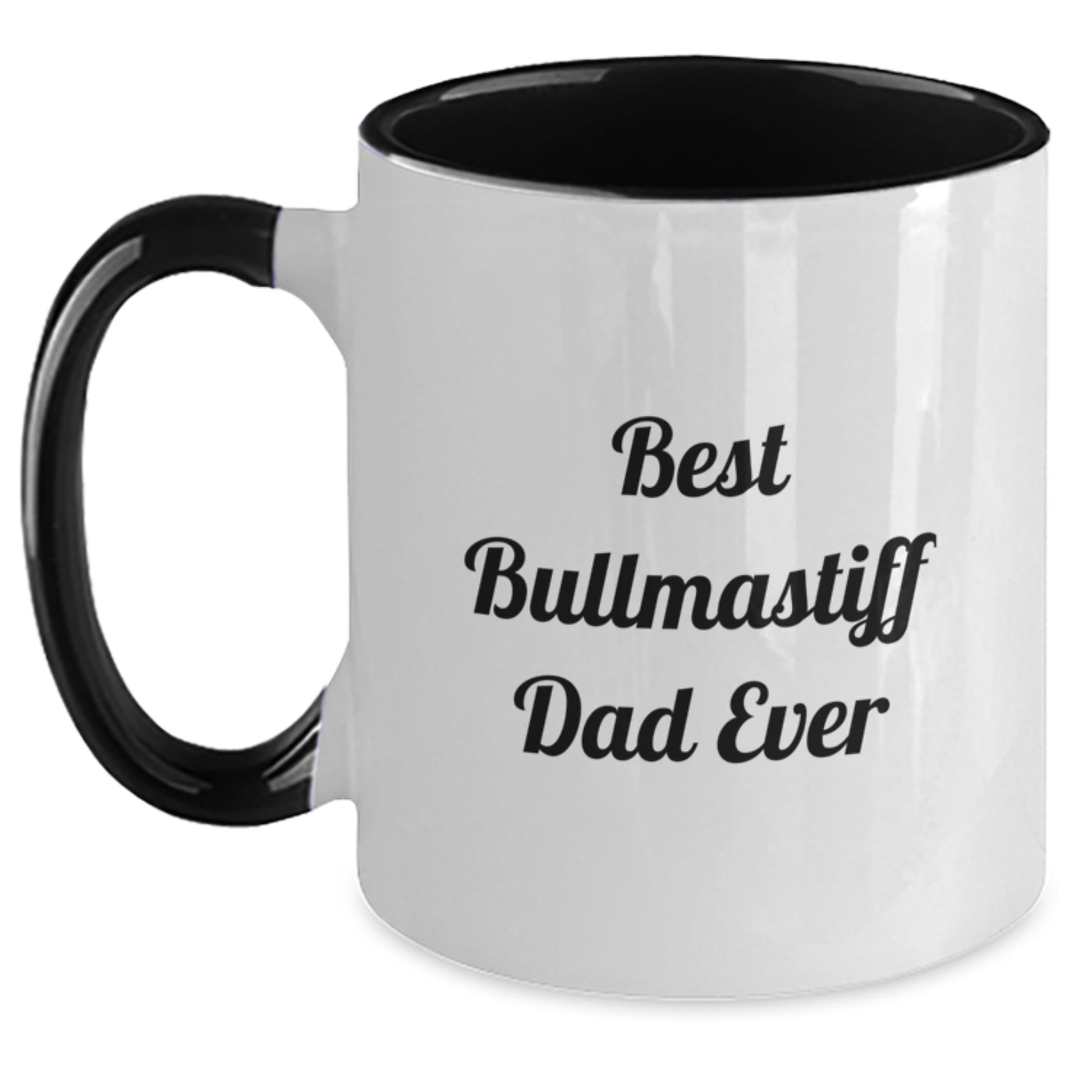 Funny Bullmastiff Dog Gifts for Men from Best Bullmastiff Dad Ever, Two Tone Coffee Mug for Graduation Unique Gifts - Main