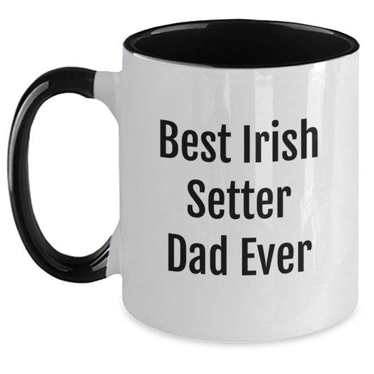 Funny Irish Setter Dad Ever Gifts from Mom to Graduation Two Tone Coffee Mug - Main
