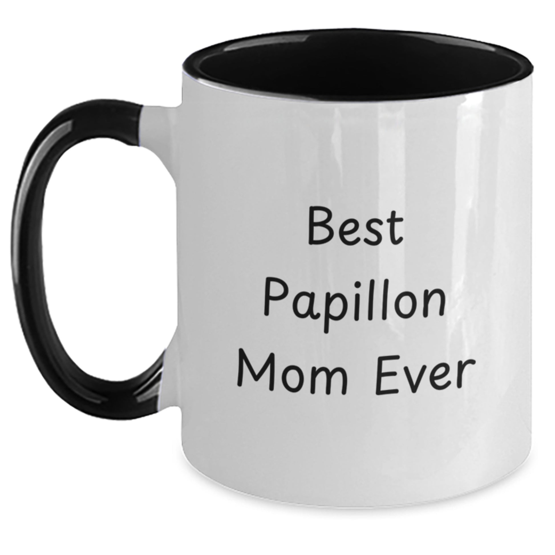 Funny Papillon Dog Mom Gifts from Friends for Birthday - Two Tone Coffee Mug - Main