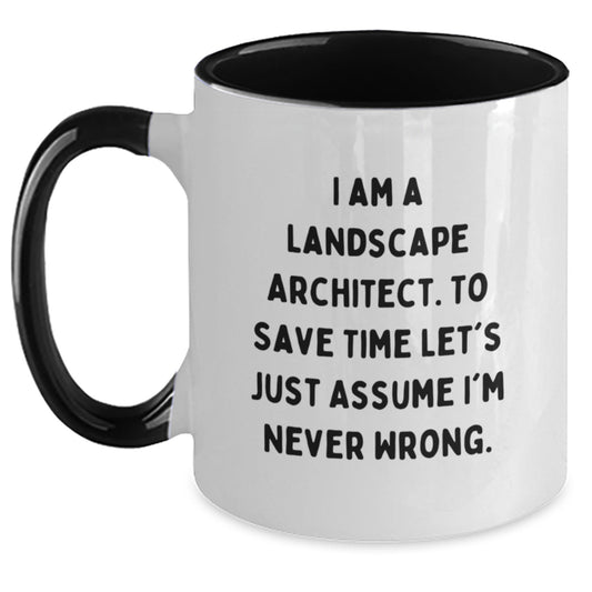 Funny Landscape Architect Quotes Gifts from Men to Friends Christmas Unique Two Tone Coffee Mugs - Main