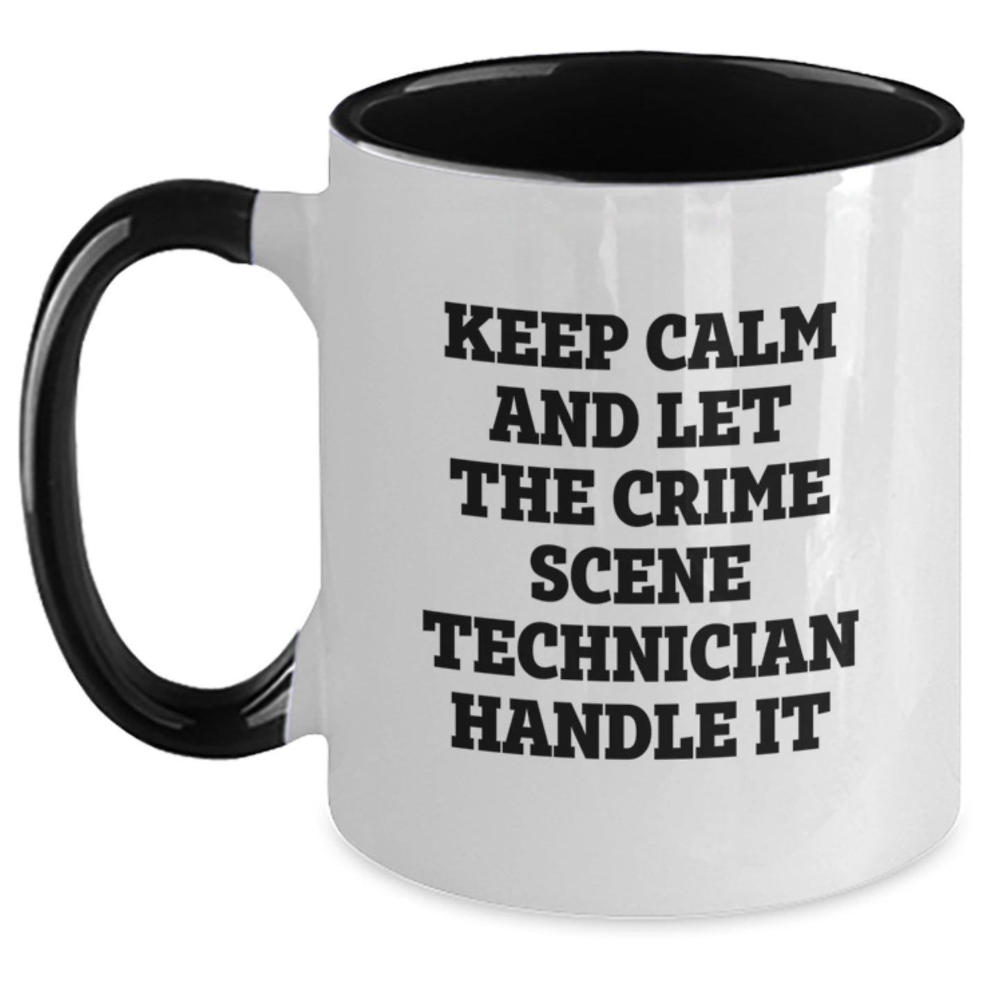 Funny Crime Scene Technician Christmas Unique Gifts from Friends for Crime Scene Technician Enthusiasts Two Tone Coffee Mugs - Main