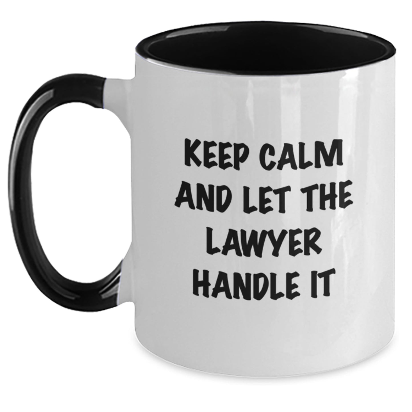 Funny Lawyer Gifts, Keep Calm And Let The Lawyer Handle It, Two Tone Coffee Mugs for Lawyer, Gifts from Friends, Unique Graduation Gifts for Men, Women, Coworkers, Family, and Friends - Main