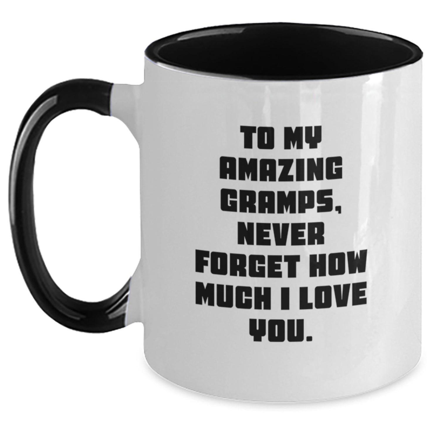 Funny Gramps Gifts from Family, Unique Two Tone Coffee Mugs for Gramps, Christmas Inspiration for Him - Main
