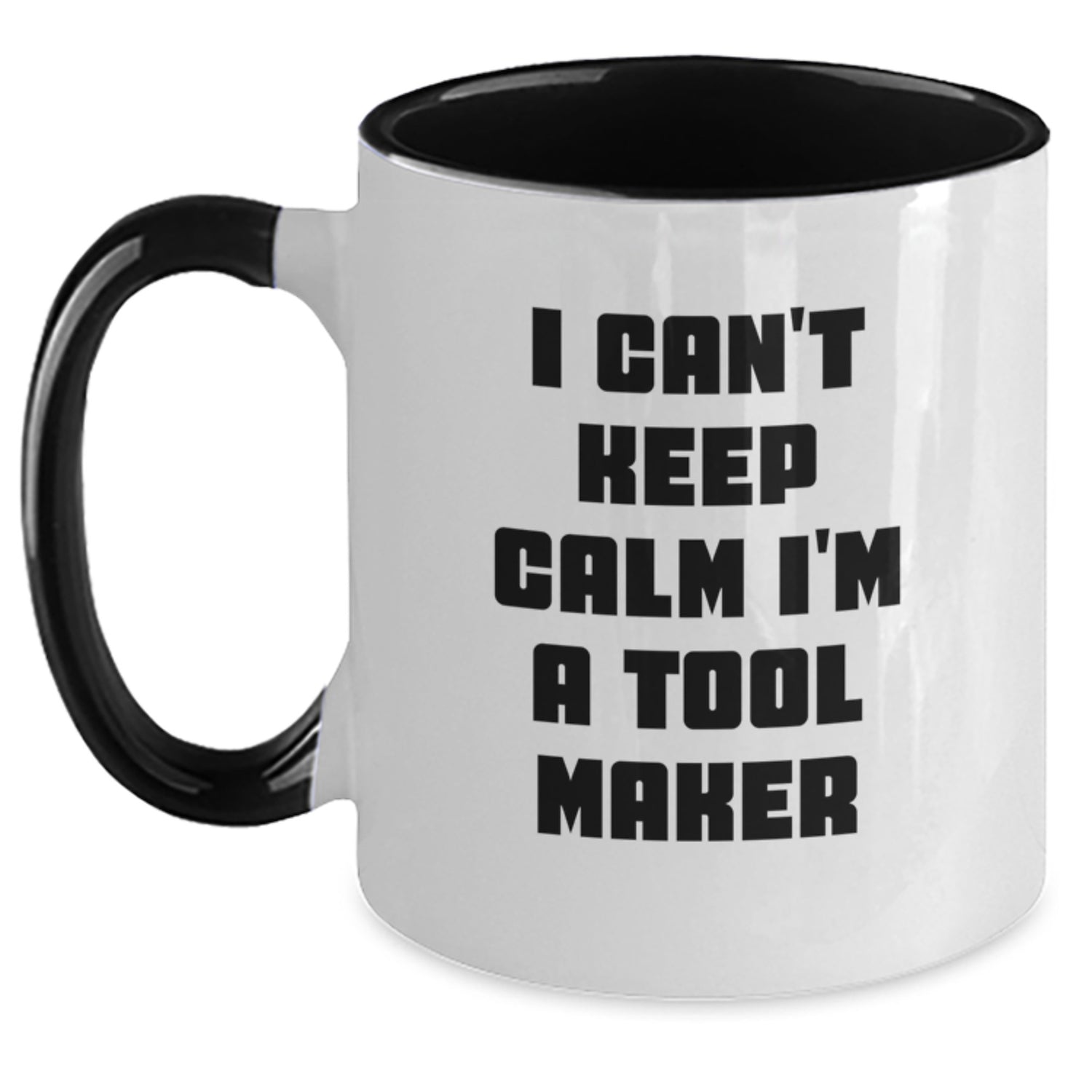 Funny Tool Maker Gifts for Men - I'm a Tool Maker Two Tone Coffee Mug, Black and White - Main