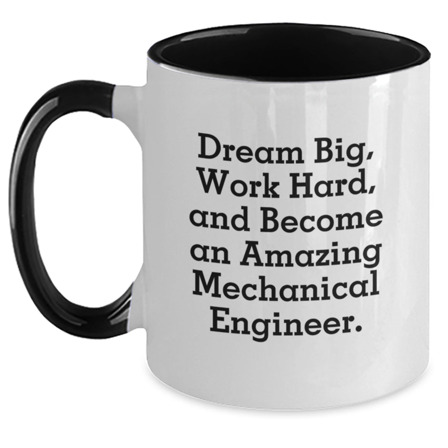 Funny Inspirational Mechanical Engineer Gifts from Family - Two Tone Coffee Mug for Him - Main