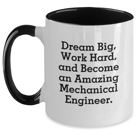Funny Inspirational Mechanical Engineer Gifts from Family - Two Tone Coffee Mug for Him - Main