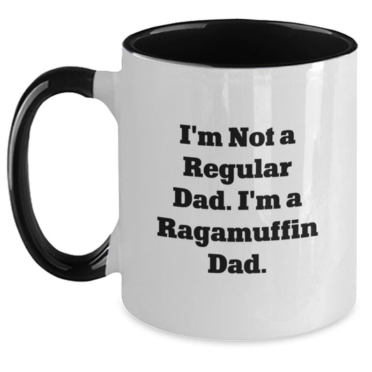 Ragamuffin Cat Two Tone Coffee Mug Funny Quote Gifts for Dad - Main