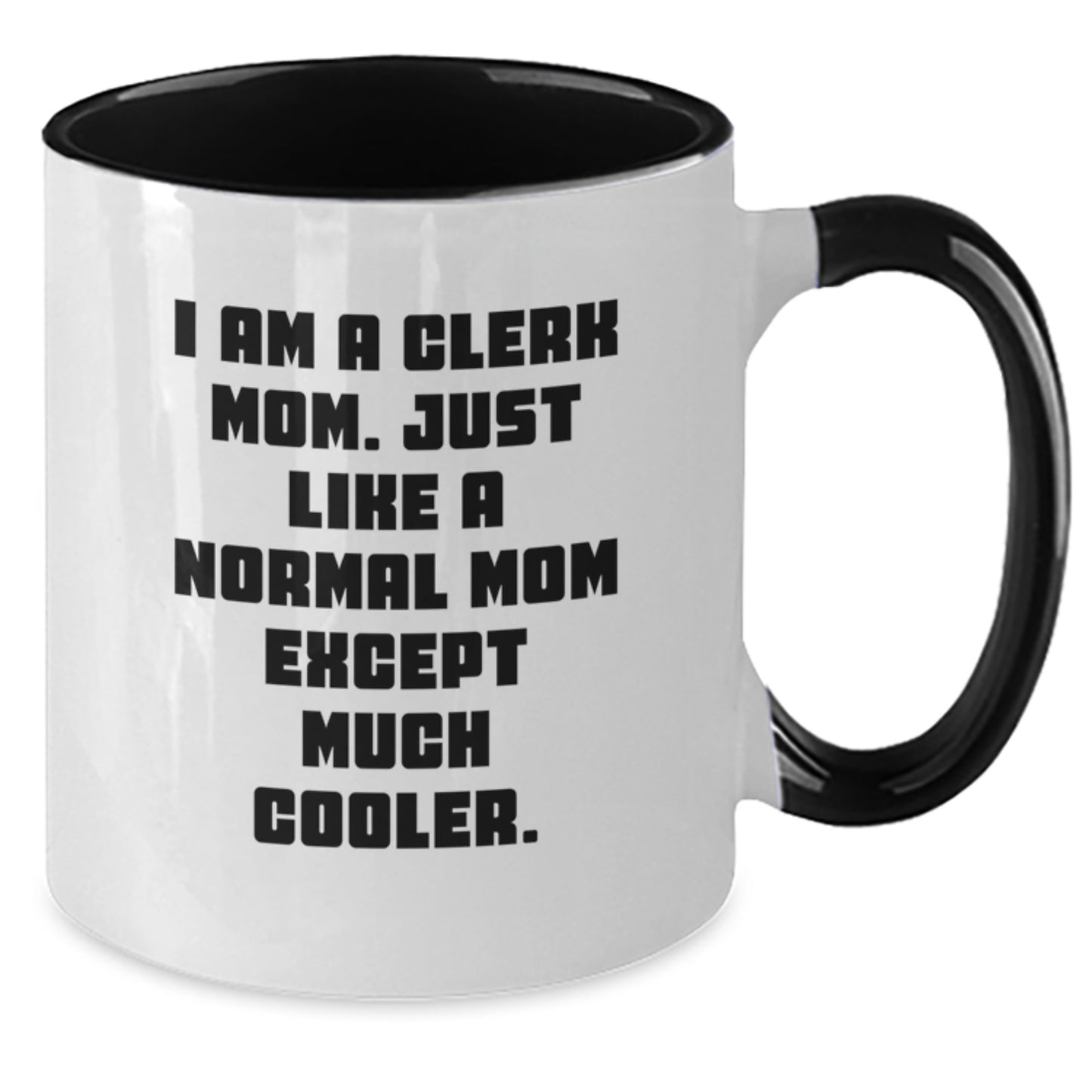 Funny Clerk Gifts from Friends for Clerk Mom - Two Tone Coffee Mug for Office Workers, Christmas Unique Presents - Additional