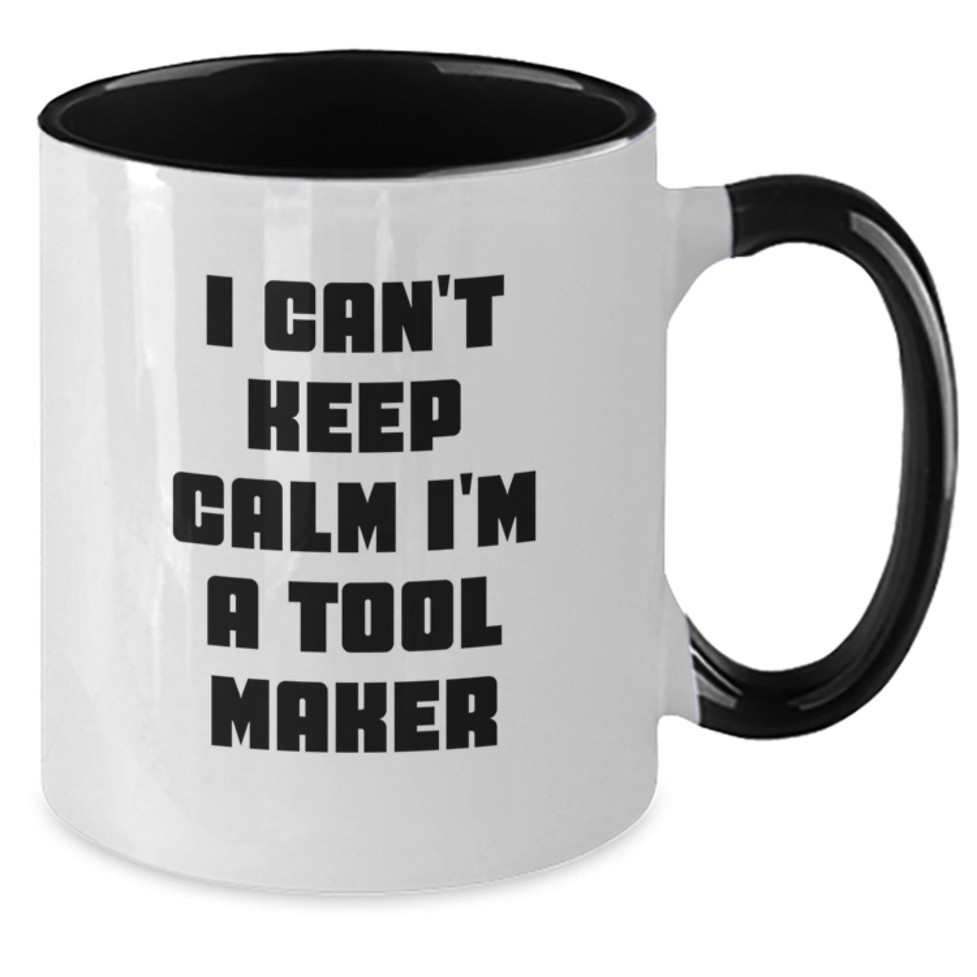 Funny Tool Maker Gifts for Men - I'm a Tool Maker Two Tone Coffee Mug, Black and White - Additional