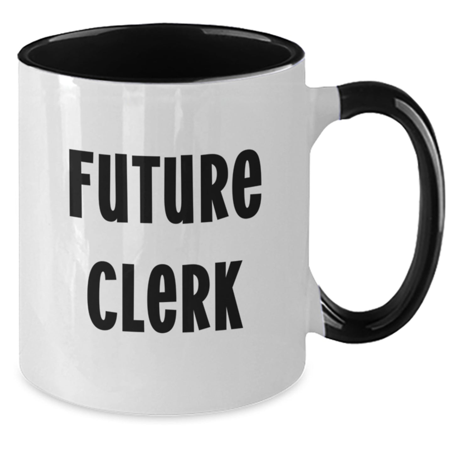 Funny Quotes for Future Clerks Gifts from Friends to Coworkers, Two Tone Coffee Mug for Birthday Unique Gifts - Additional