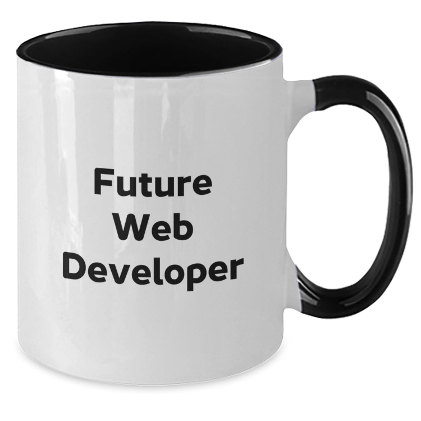 Funny Quote Gifts from Friends for Future Web Developer Two Tone Coffee Mug - Additional