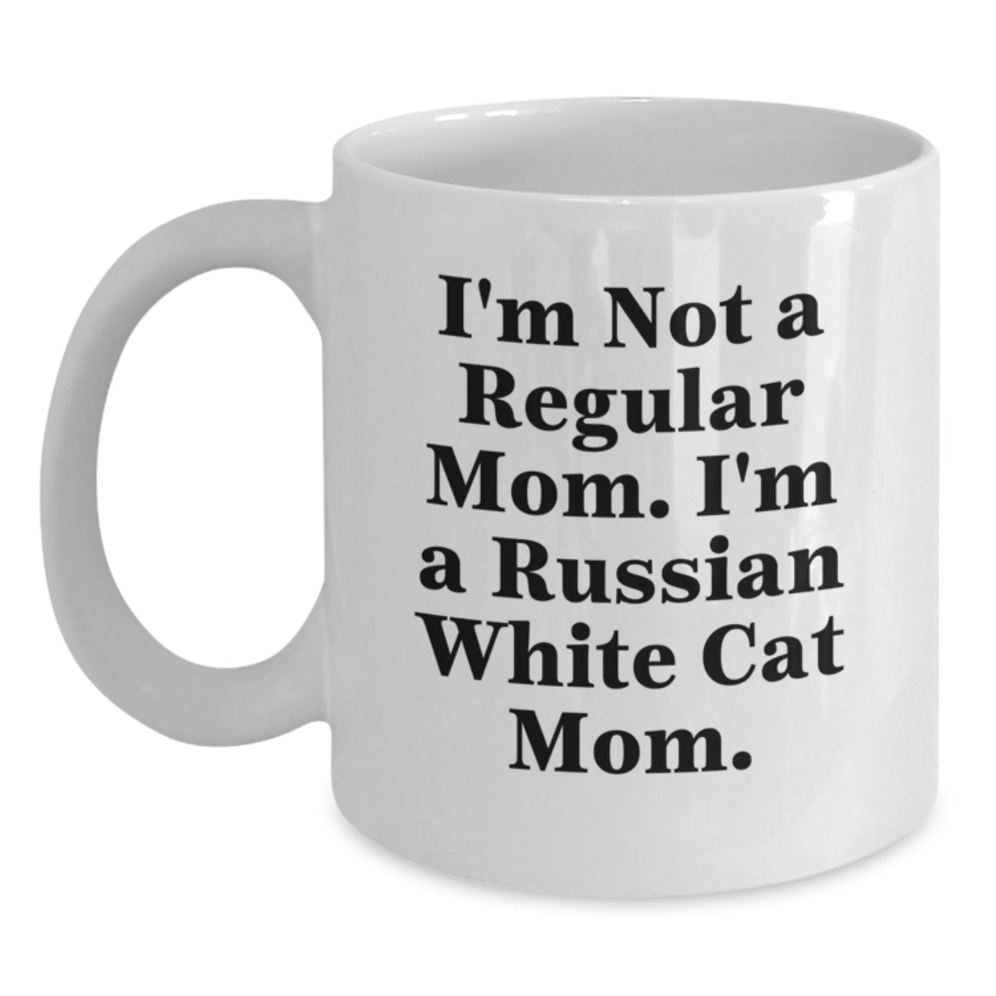 Funny Russian White Cat Mom Gifts, Unique Birthday Unique Gifts from Friends, White Coffee Mug for Russian White Cat Lovers - Main