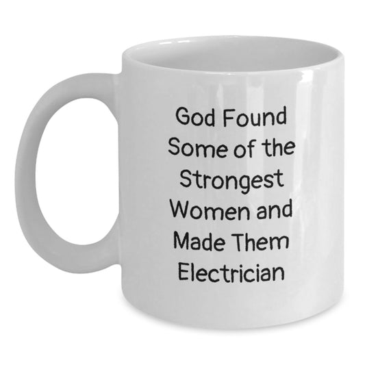 Funny Electrician Gifts from Friends and Family for Electrician Women, White Coffee Mug, Christmas Unique Gifts, Gifts for Electrician Men - Main