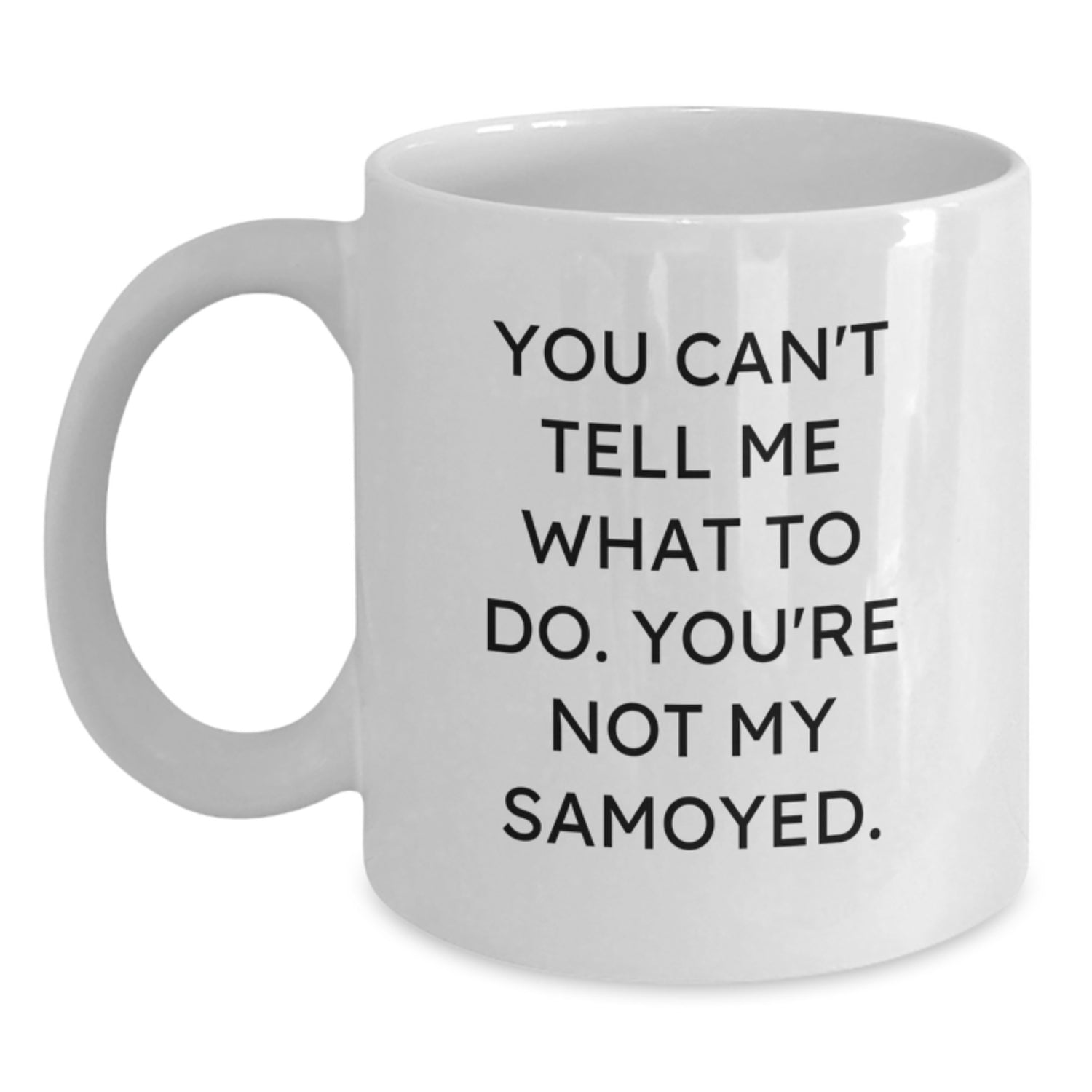 Samoyed Dog Lovers Gifts Funny White Coffee Mug You Can't Tell Me What To Do, Gifts from Friends and Family for Birthday - Main