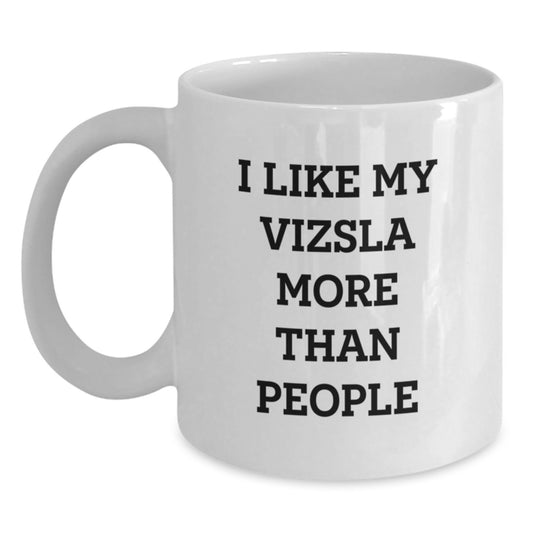 Funny Vizsla Dog Lovers Gifts from Friends or Family Unique Birthday White Coffee Mug - Main