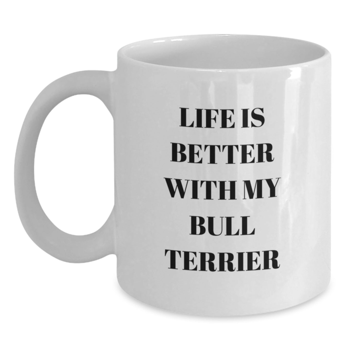 Funny Bull Terrier Dog Lover Gifts from Friends Birthday Unique White Coffee Mugs for Men Women Family - Main