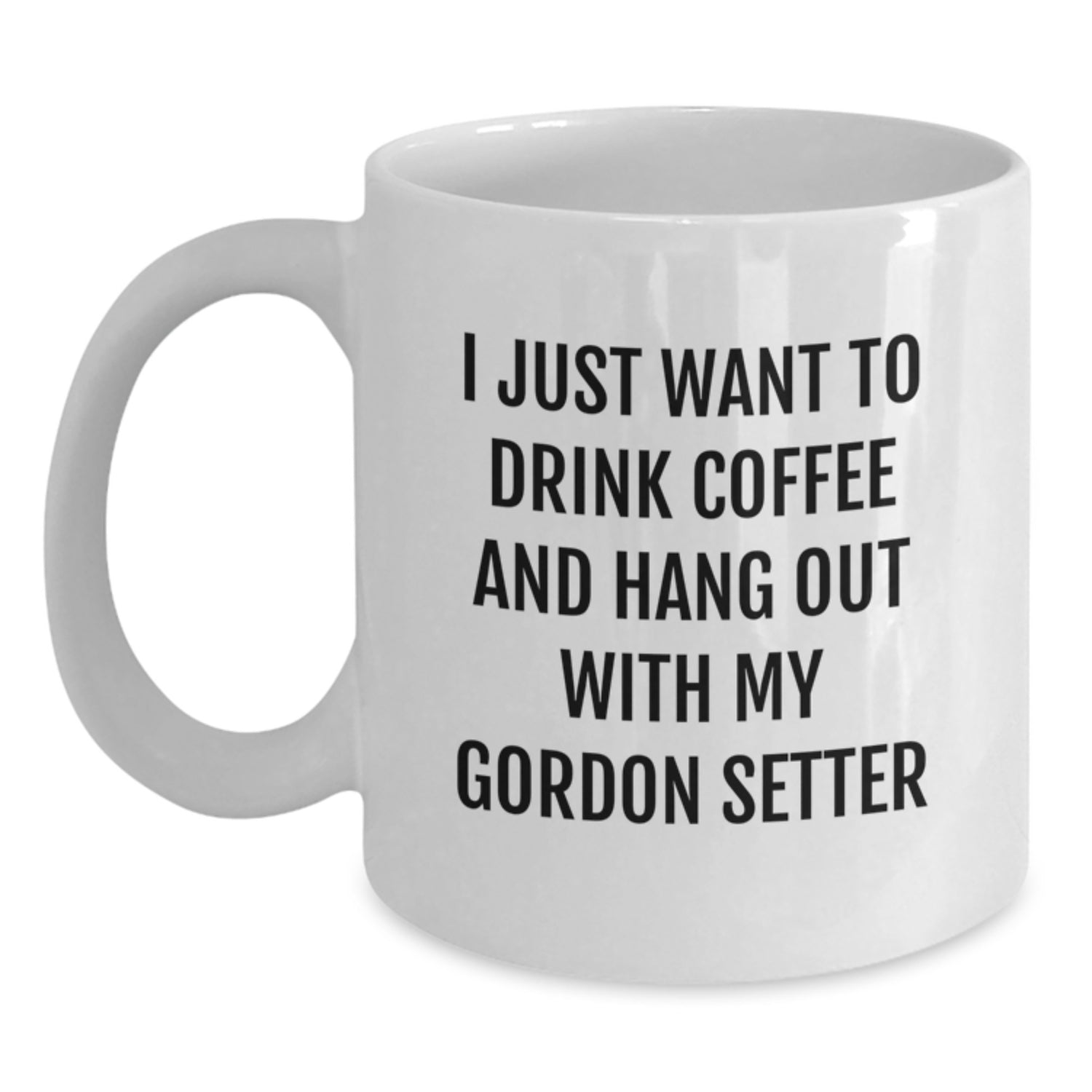 Gordon Setter Dog Lovers Funny Coffee Mug Gifts from Friends for Birthday, I Just Want To Drink Coffee And Hang Out With My Gordon Setter - Main