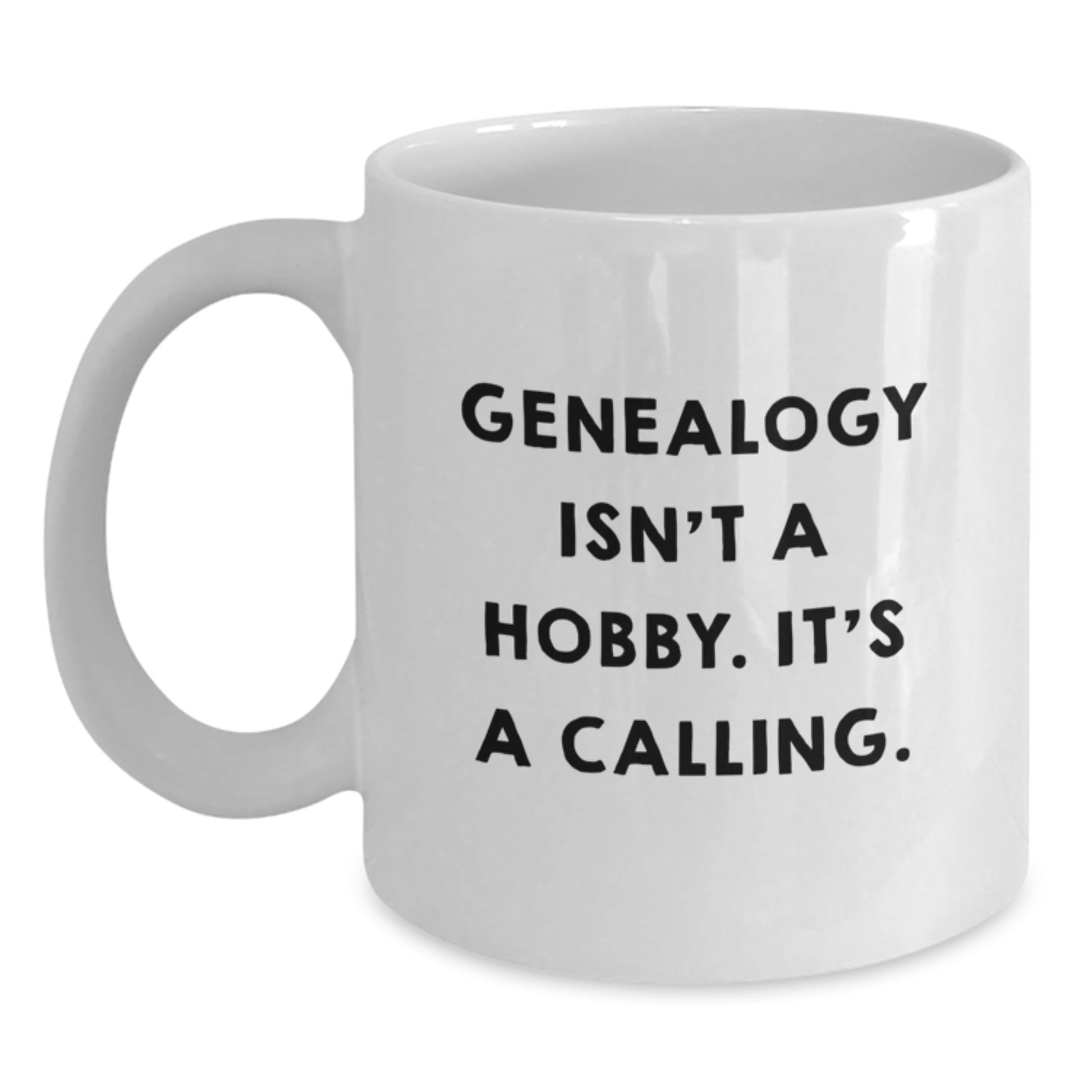 Genealogy Enthusiasts Gifts from Family for Genealogy Lovers White Christmas Coffee Mug Funny Quote - Main