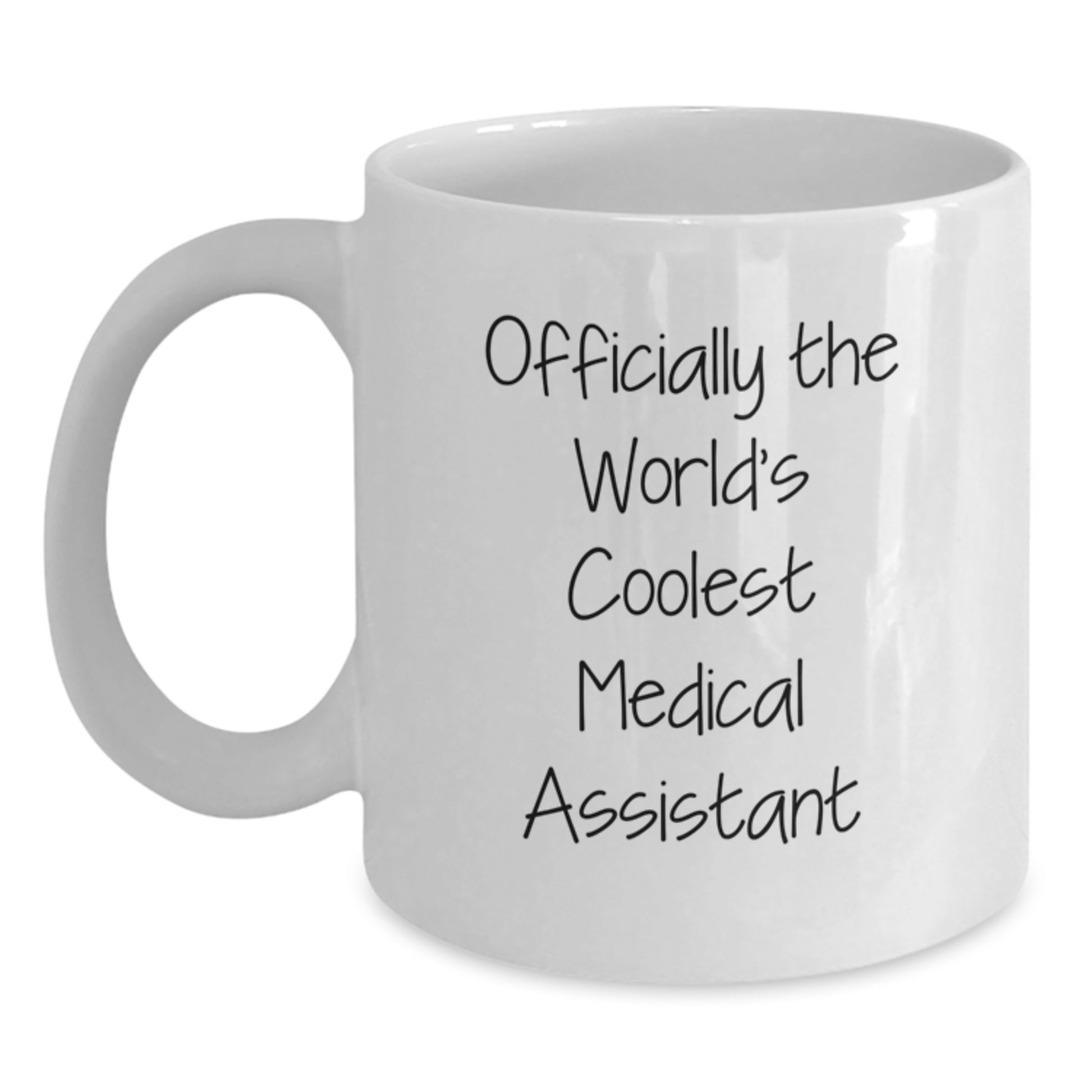 Funny Medical Assistant Christmas Unique Gifts from Friends - Officially The World's Coolest Medical Assistant White Coffee Mug, Medical Assistant Gifts for Women, Funny White Coffee Mug - Main