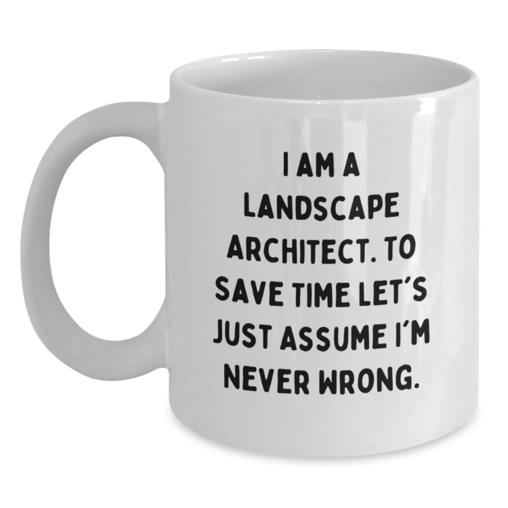 Funny Landscape Architect Gifts for Christmas, Unique White Coffee Mugs with I Am A Landscape Architect Quote, Gifts from Friends to Landscape Architects, Landscape Architect White Coffee Mug - Main
