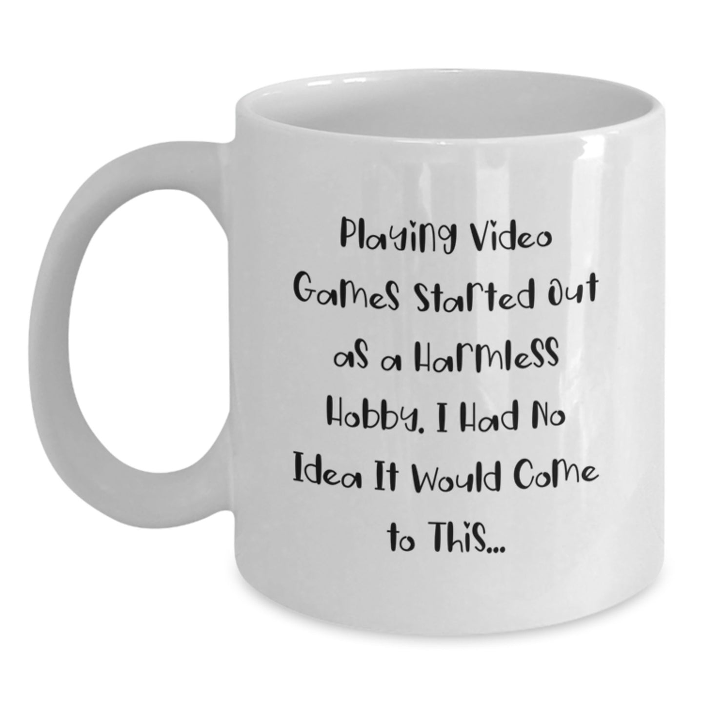 Funny Quote Inspired Playing Video Games Christmas Unique Gifts for Gamers from Friends, White Coffee Mug - 11oz/15oz - Main