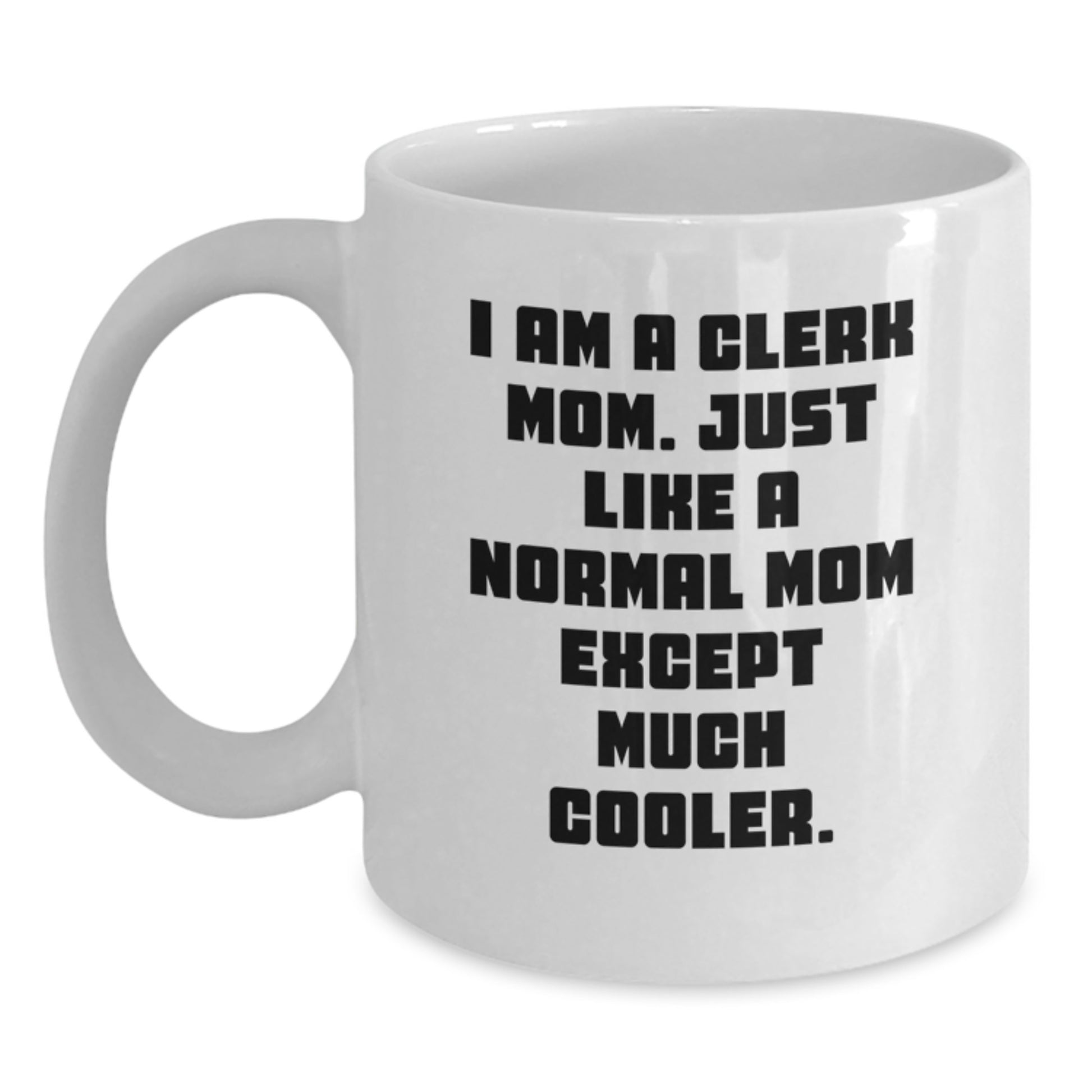 Funny Clerk White Coffee Mug Gifts from Friends to Clerk for Christmas - Main