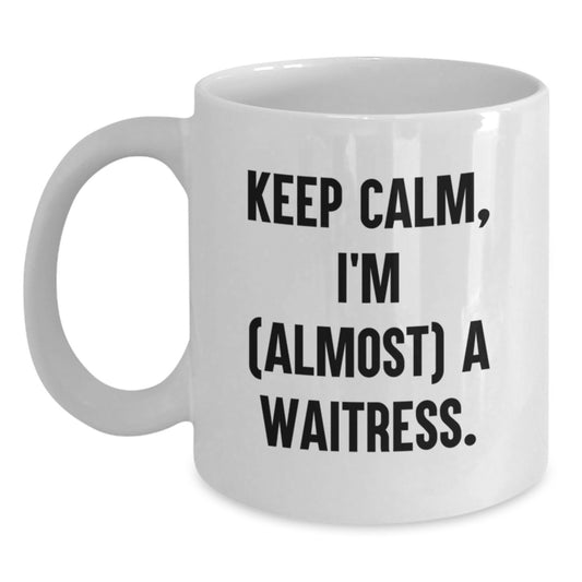 Cute Waitress Inspired White Coffee Mug Gifts from Friends for Christmas - Main