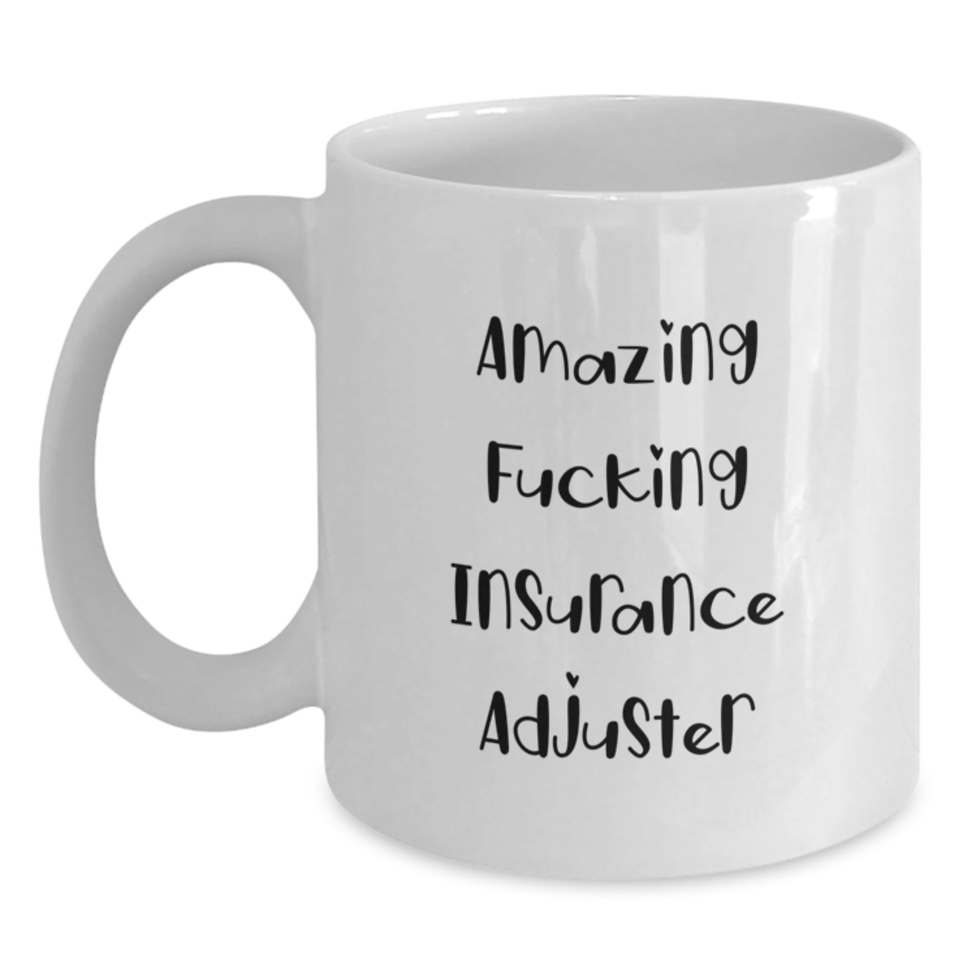 Funny Insurance Adjuster Gifts for Men, White Coffee Mug, 'Amazing F--king' Quote from Insurance Adjusters, Christmas Unique Gifts from Friends - Main