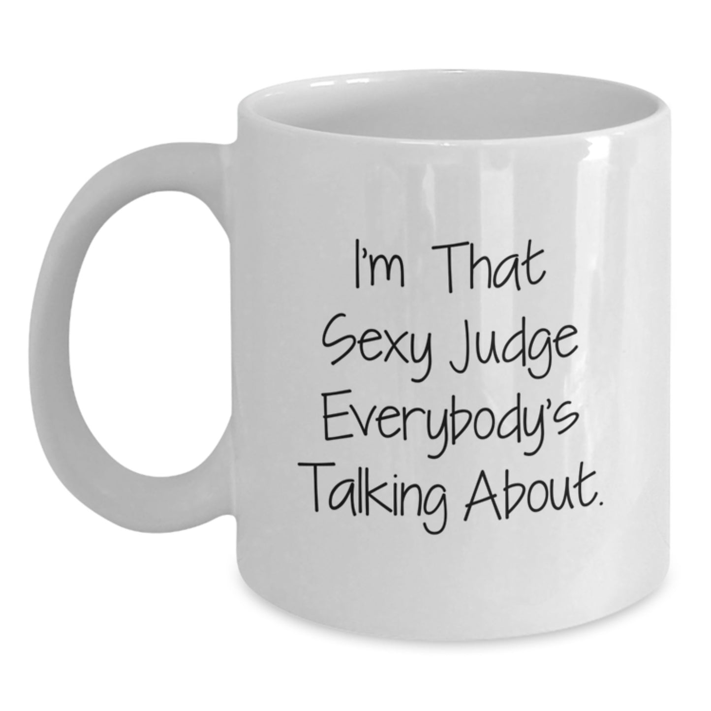 Funny Judge Gifts from Friends, Cute White Coffee Mugs for Judge, Christmas Morning Unique Judge White Coffee Mug - Main