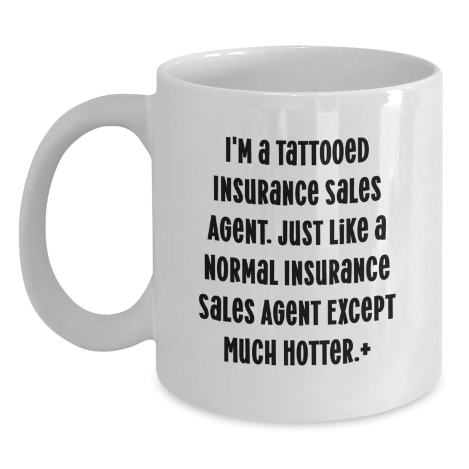 Funny Insurance Sales Agent Gifts for Men, Unique White Coffee Mugs from Friends for Coworkers, Christmas Unique Gifts for Insurance Agent - Main