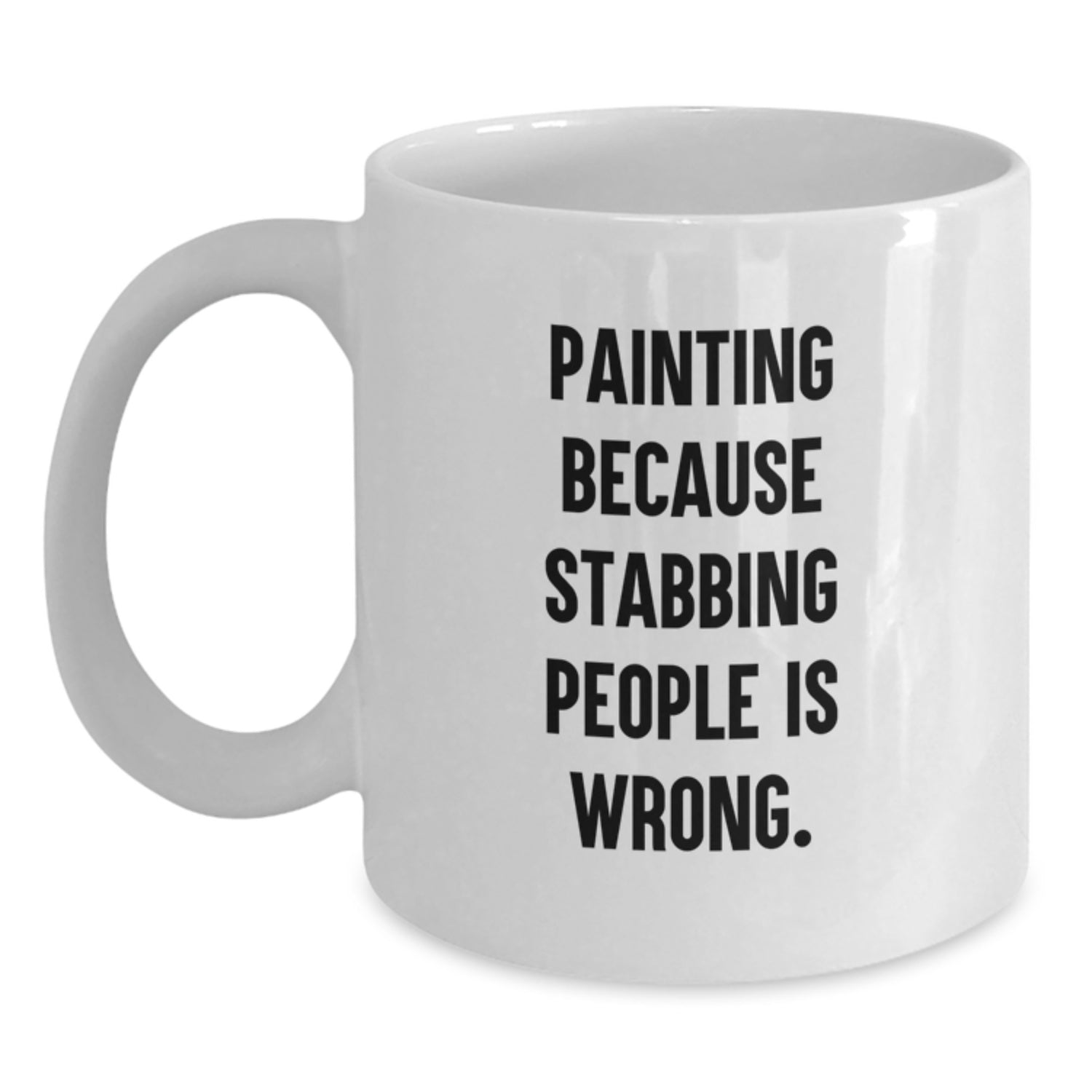 Funny Painting Gifts for Painting Enthusiasts, White Coffee Mug, Perfect for Christmas Unique Gifts from Friends, Family, or Coworkers - Main